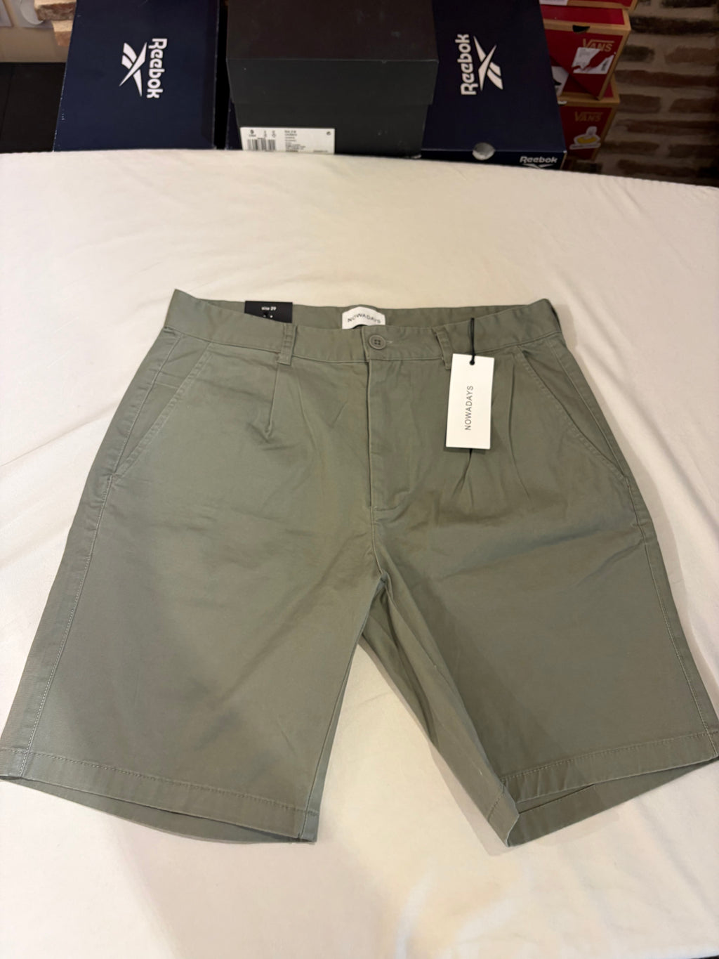 Short Chino Nowadays Homme Balsam Green – Taille 29 – Neuf avec étiquette