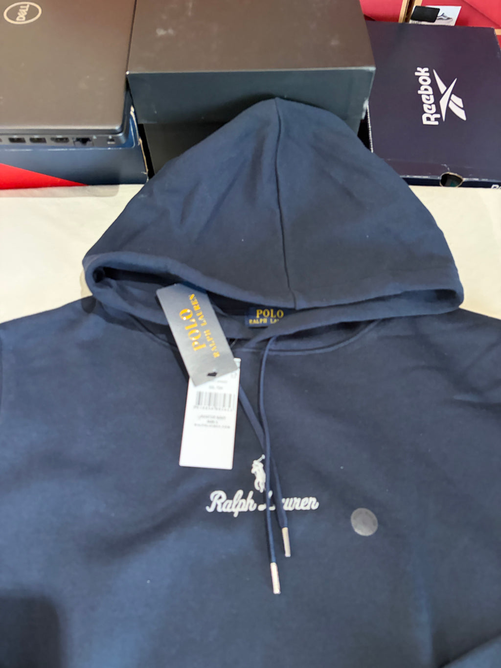 Sweat à Capuche Polo Ralph Lauren Homme Aviator Navy – Logo Brodé – Taille L – Neuf