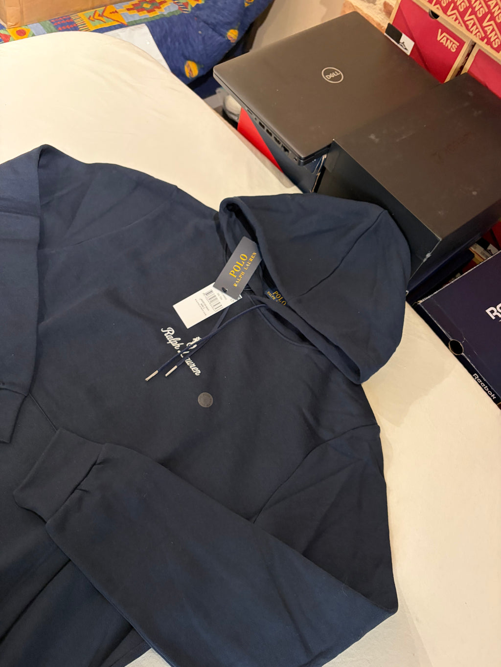 Sweat à Capuche Polo Ralph Lauren Homme Aviator Navy – Logo Brodé – Taille L – Neuf