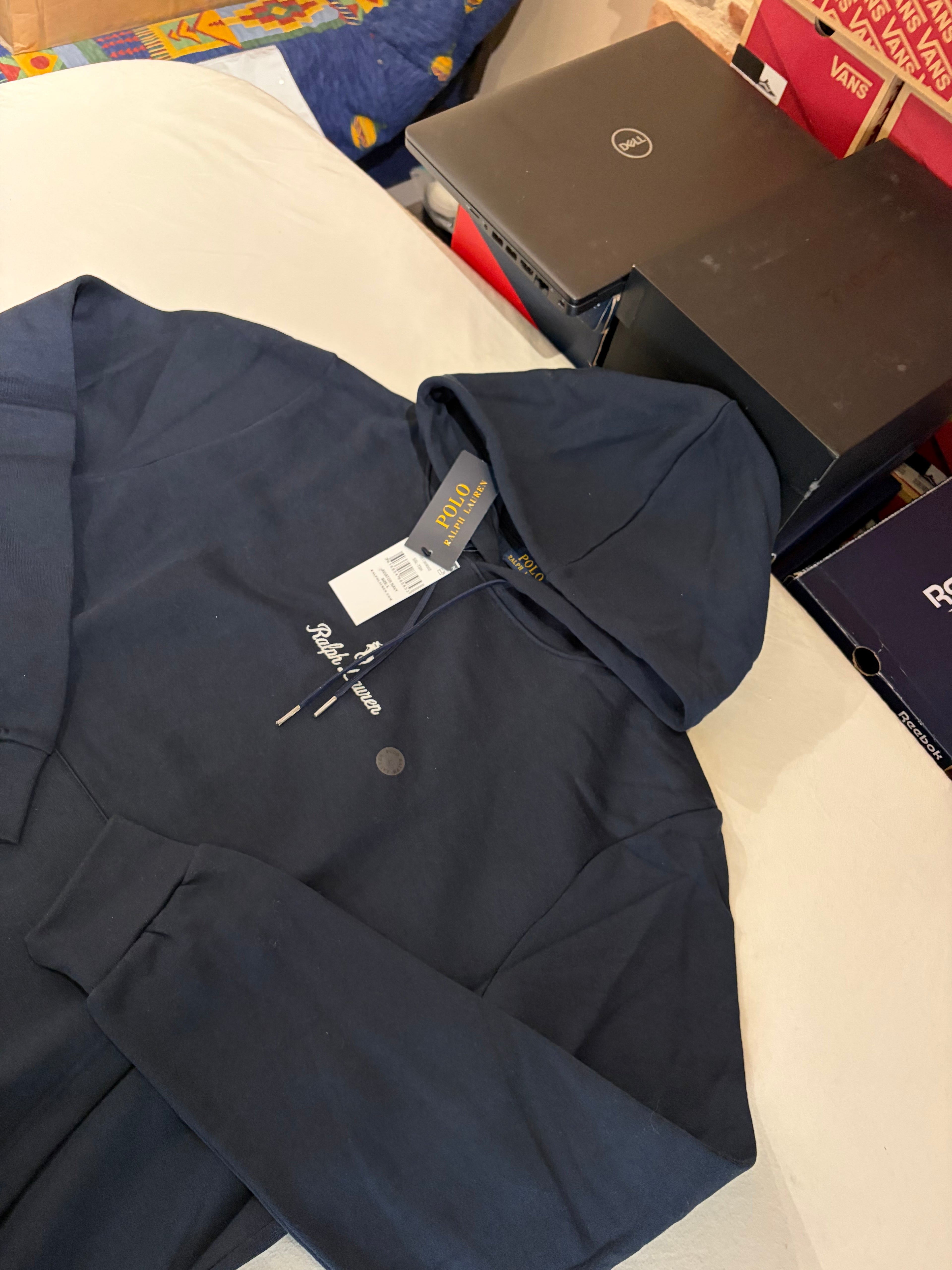 Sweat à Capuche Polo Ralph Lauren Homme Aviator Navy – Logo Brodé – Taille L – Neuf