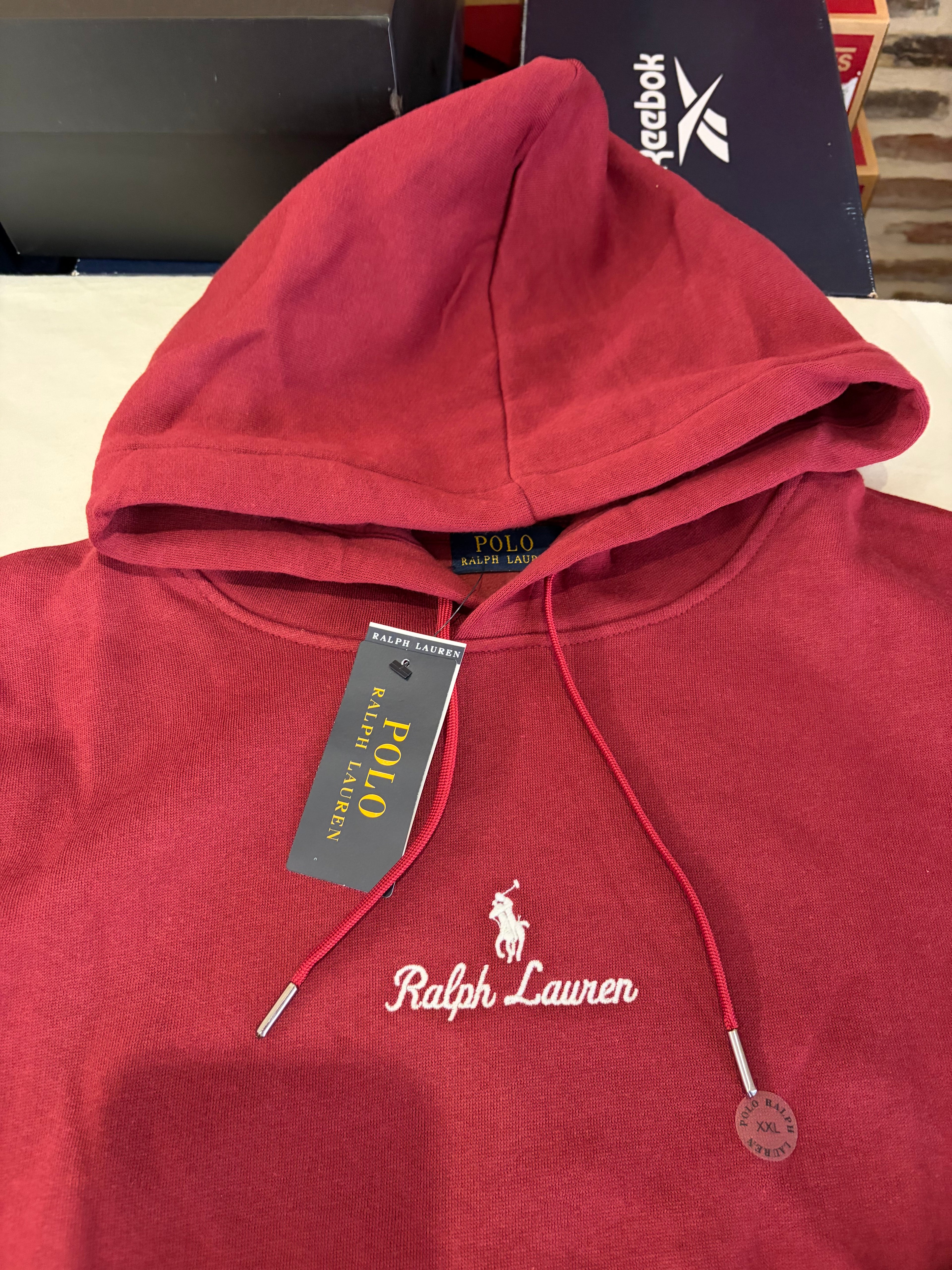 Sweat à capuche Polo Ralph Lauren Homme Bordeaux Classic Wine Taille XXL - Logo Brodé - Neuf
