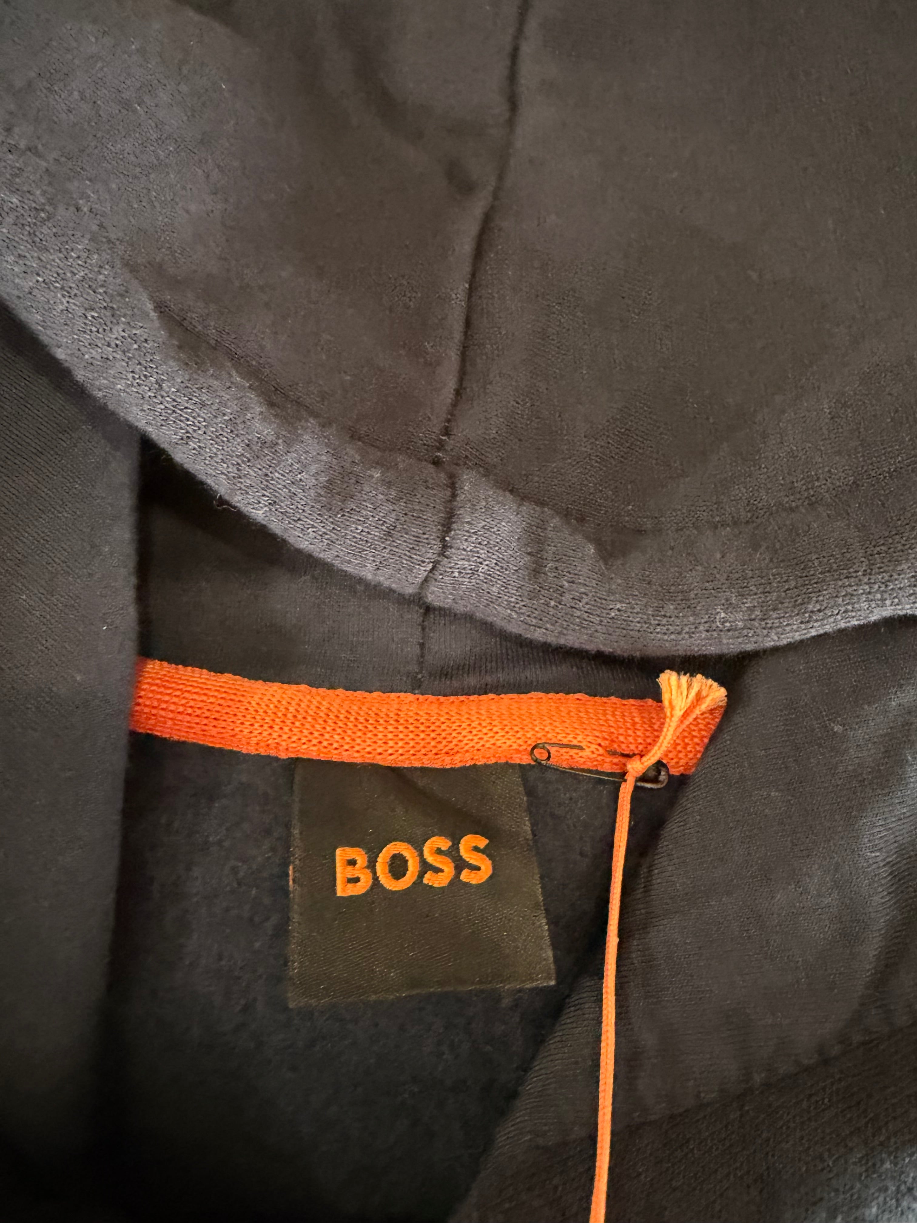 Sweat à capuche BOSS Homme Bleu Marine Taille XXL - Logo Patch - Neuf