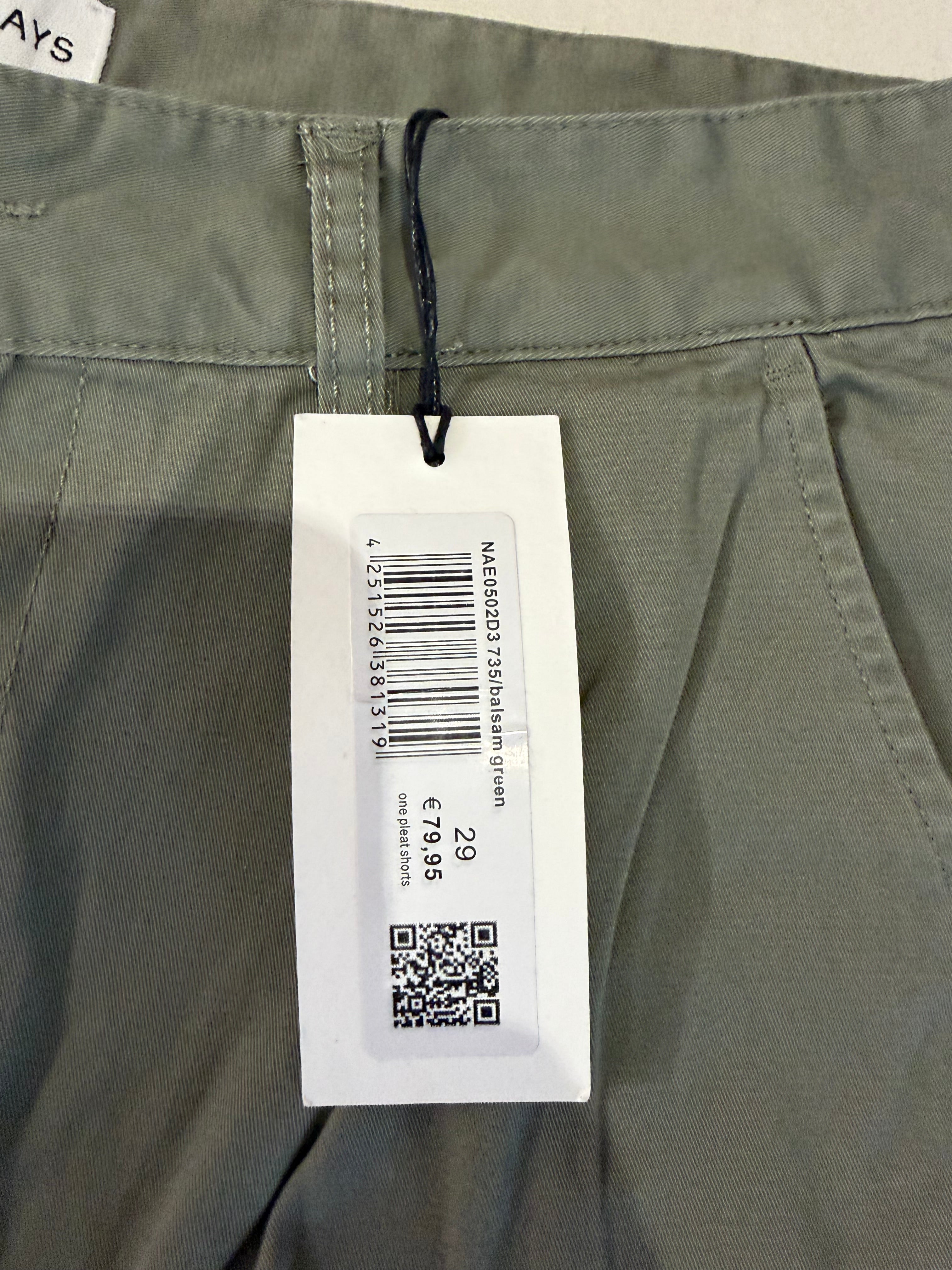 Short Chino Nowadays Homme Balsam Green – Taille 29 – Neuf avec étiquette