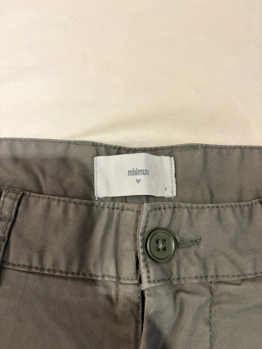 Short Chino Minimum Frede 2.0 Gris Kaki Homme Taille S Neuf avec étiquette