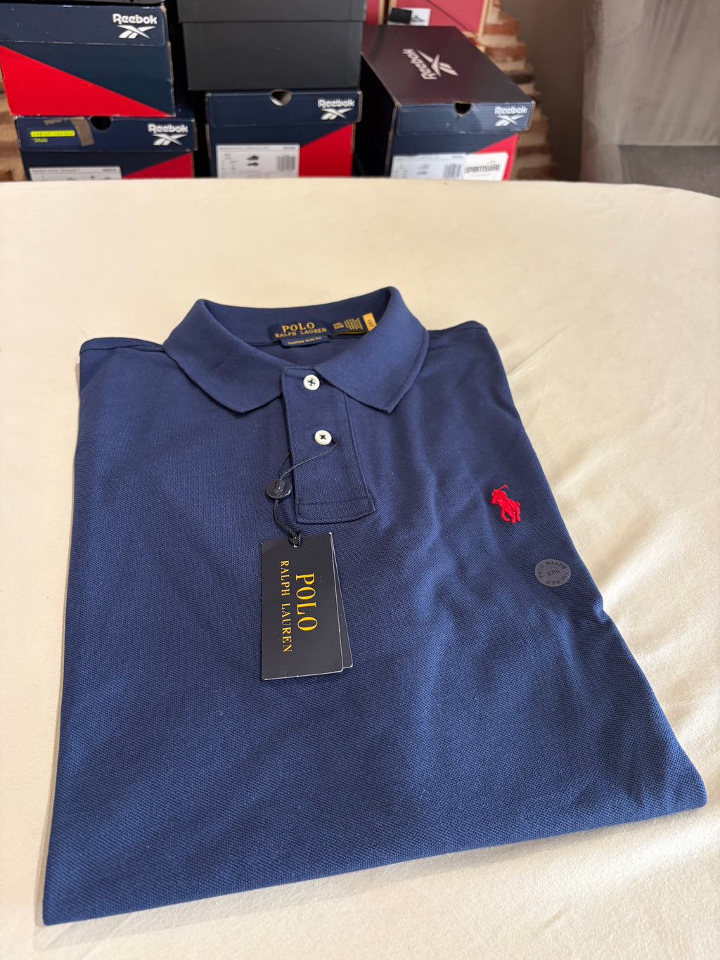 Polo Ralph Lauren Homme Custom Slim Fit Bleu Taille S Neuf
