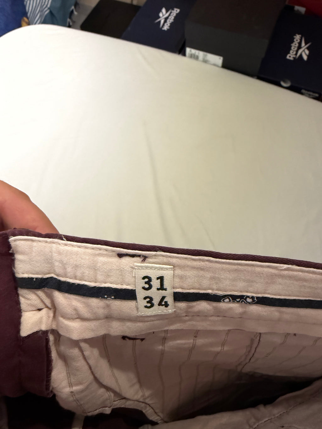 Pantalon Chino Jack & Jones JJICODY JJSPENCER Bordeaux W31 L34 Neuf avec Ceinture