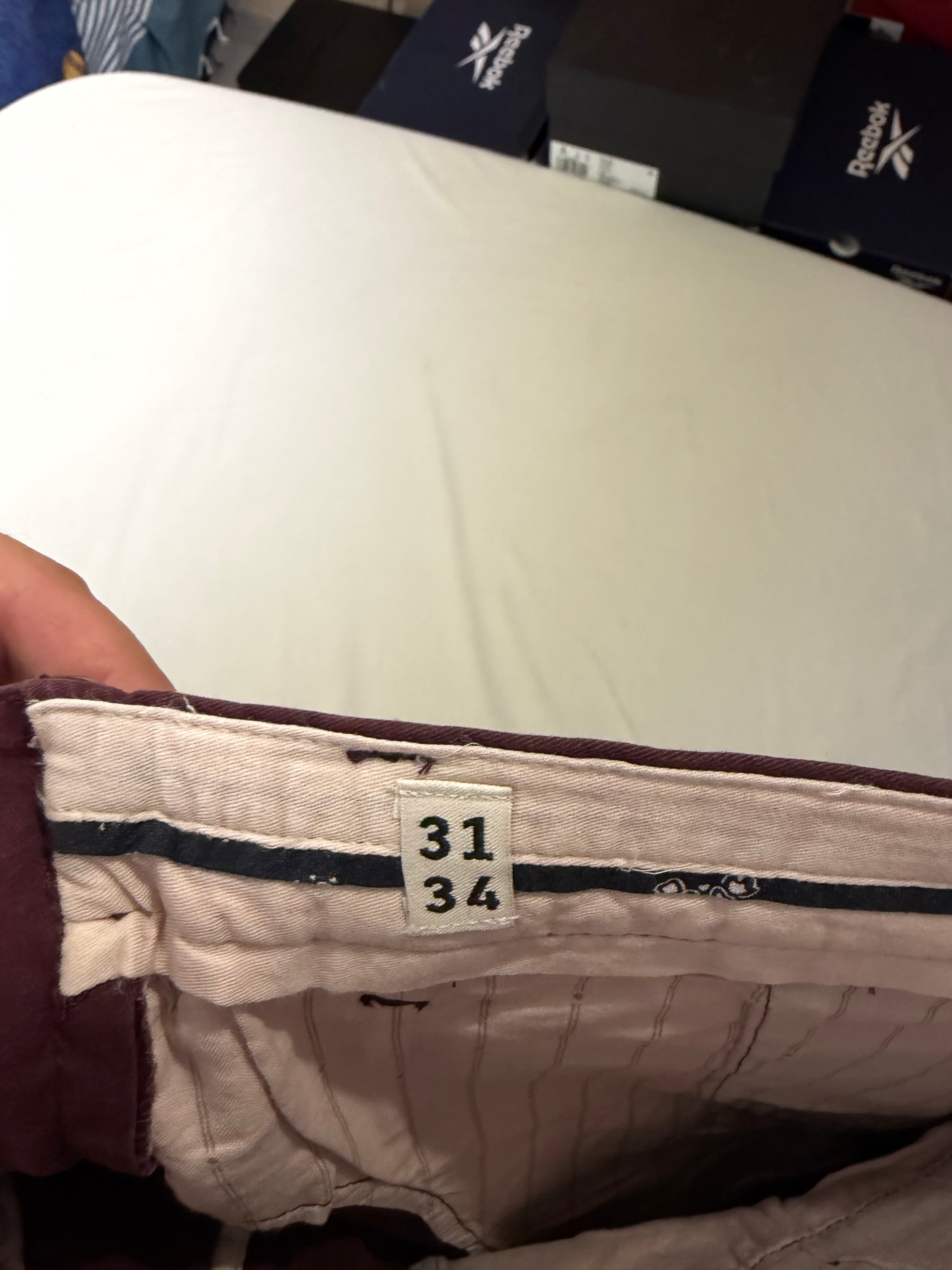 Pantalon Chino Jack & Jones JJICODY JJSPENCER Bordeaux W31 L34 Neuf avec Ceinture