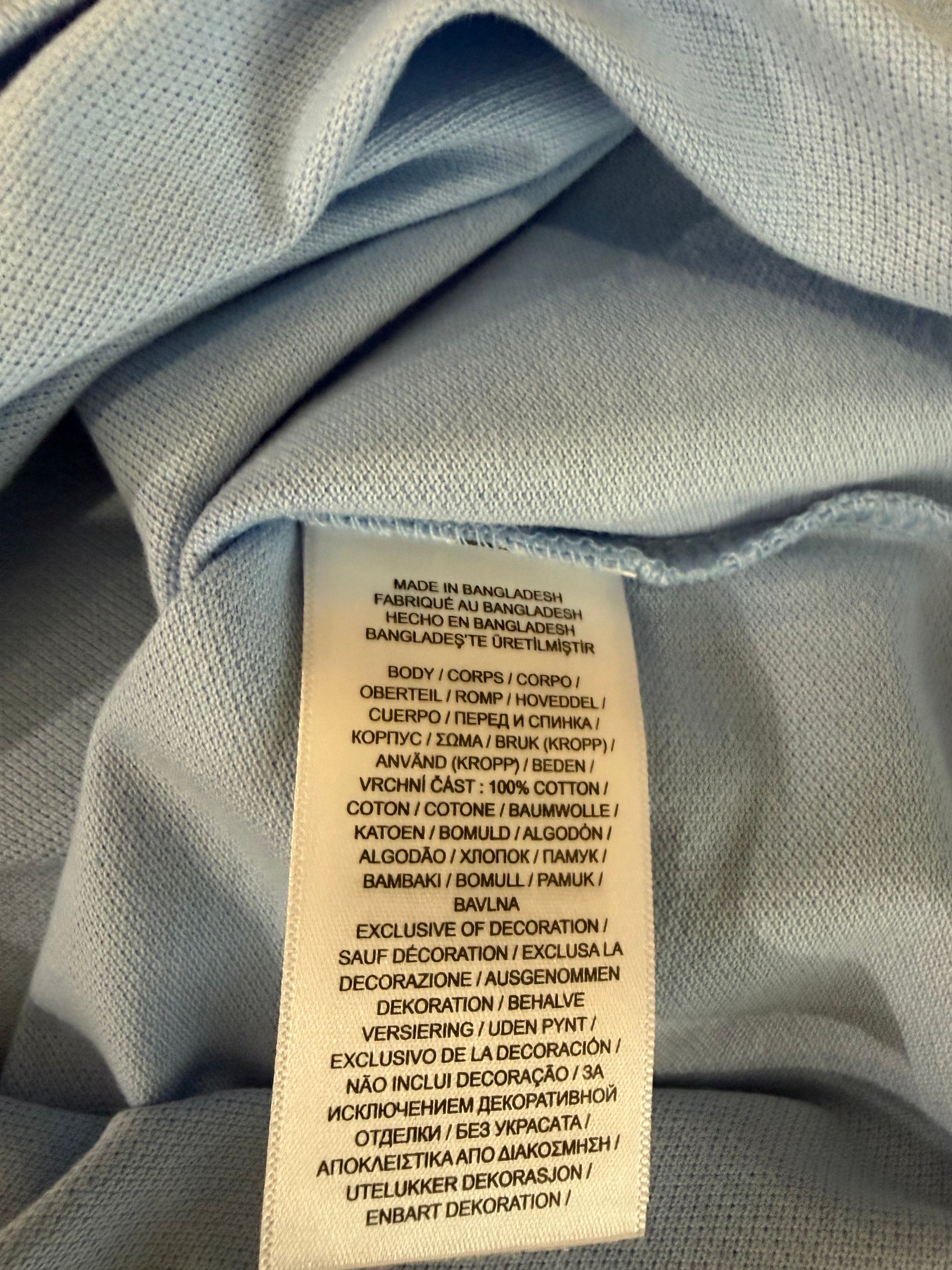 Polo Ralph Lauren – Polo Homme Bleu Ciel Custom Slim Fit Logo Blanc – Taille XL