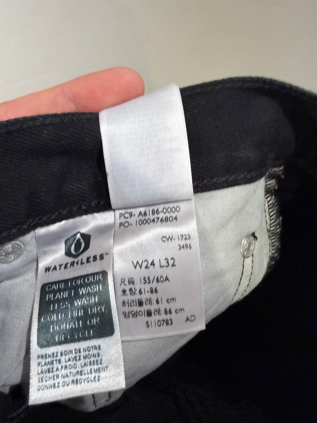 Levi's 501 Original Femme Neuf - Jean Enduit Gris Anthracite Taille 24x32