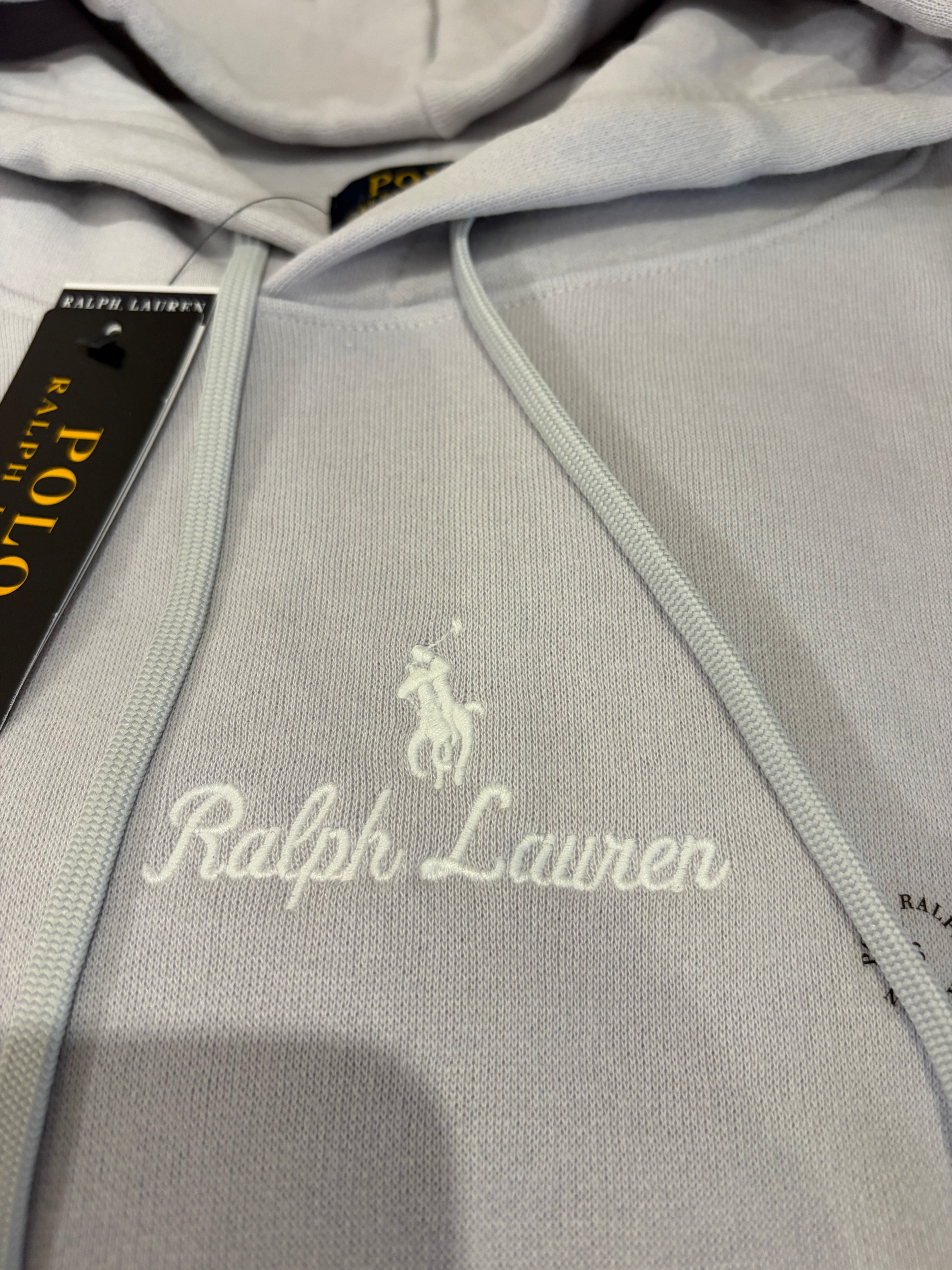 Polo Ralph Lauren – Sweat à Capuche Homme Gris Perle Soft Grey Brodé – Taille S