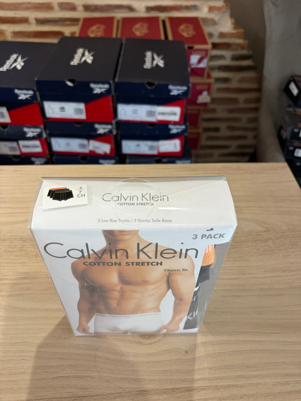 Calvin Klein Cotton Stretch 3 Pack Boxer Homme Noir Taille S Neuf