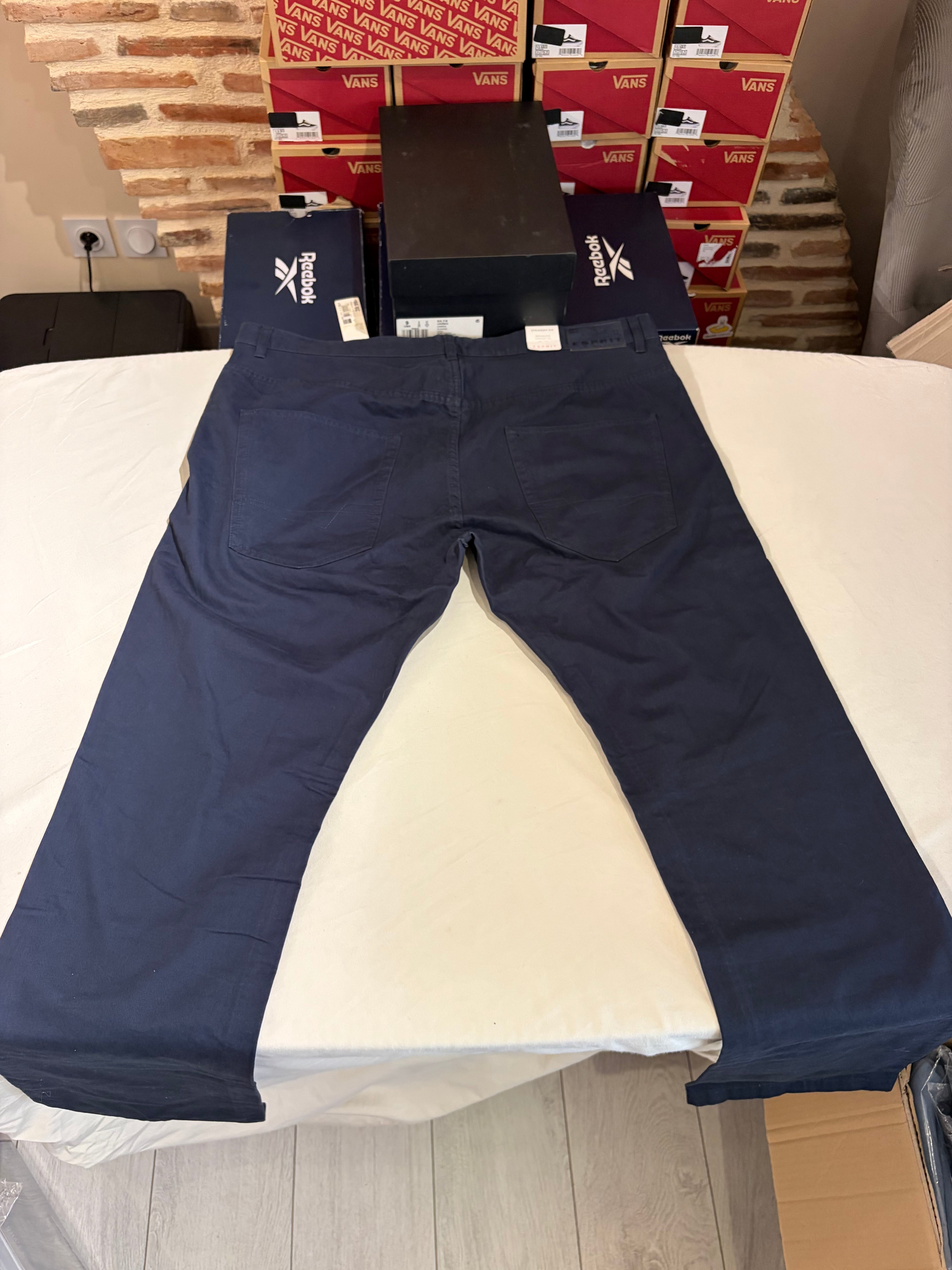 Pantalon Chino Esprit Straight Fit Homme Bleu Marine – Neuf avec étiquette – Taille 38/34