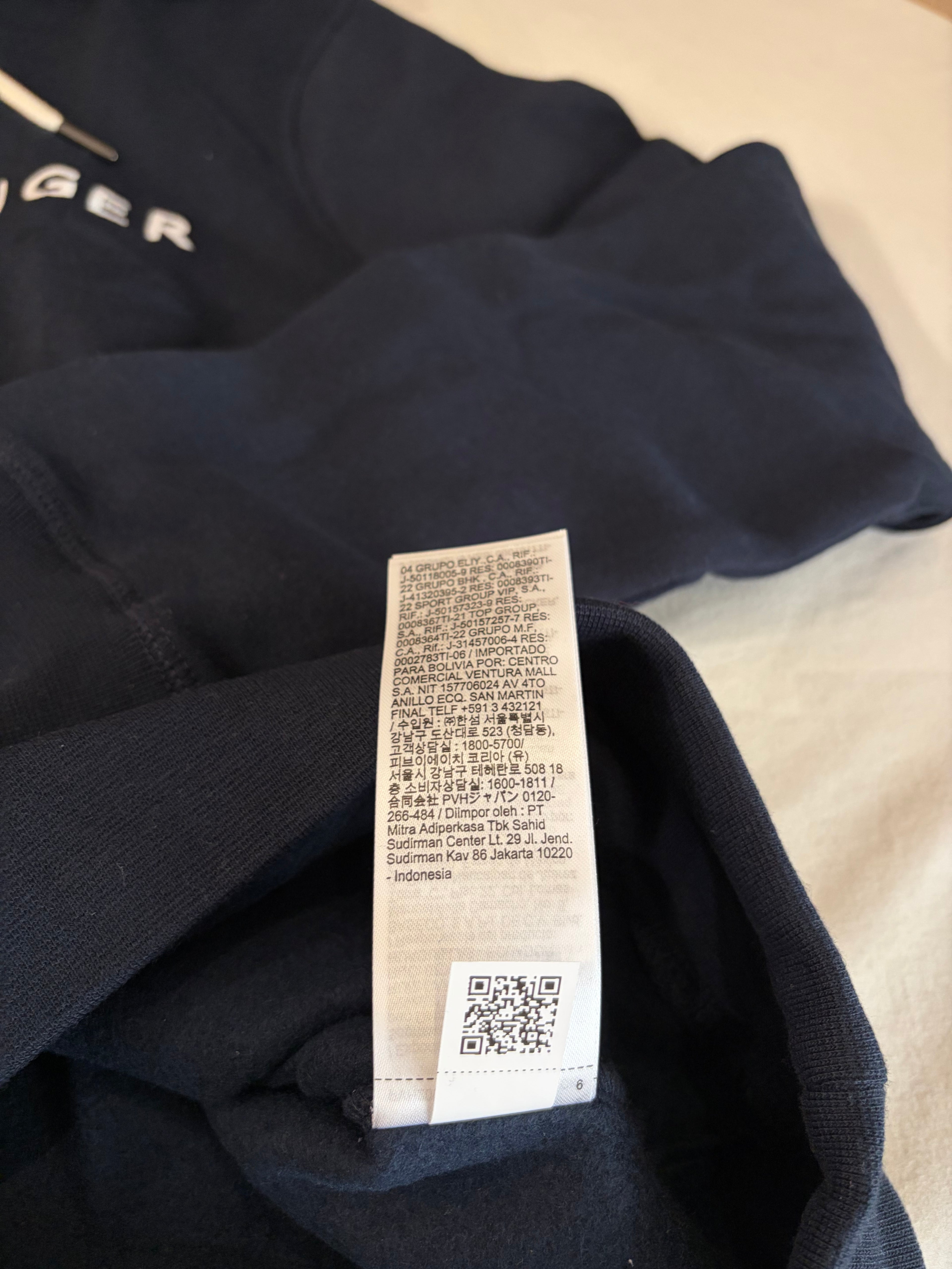 Sweat à Capuche Tommy Hilfiger Homme Bleu Marine – Logo Brodé EST. 1985 – Taille XL – Neuf