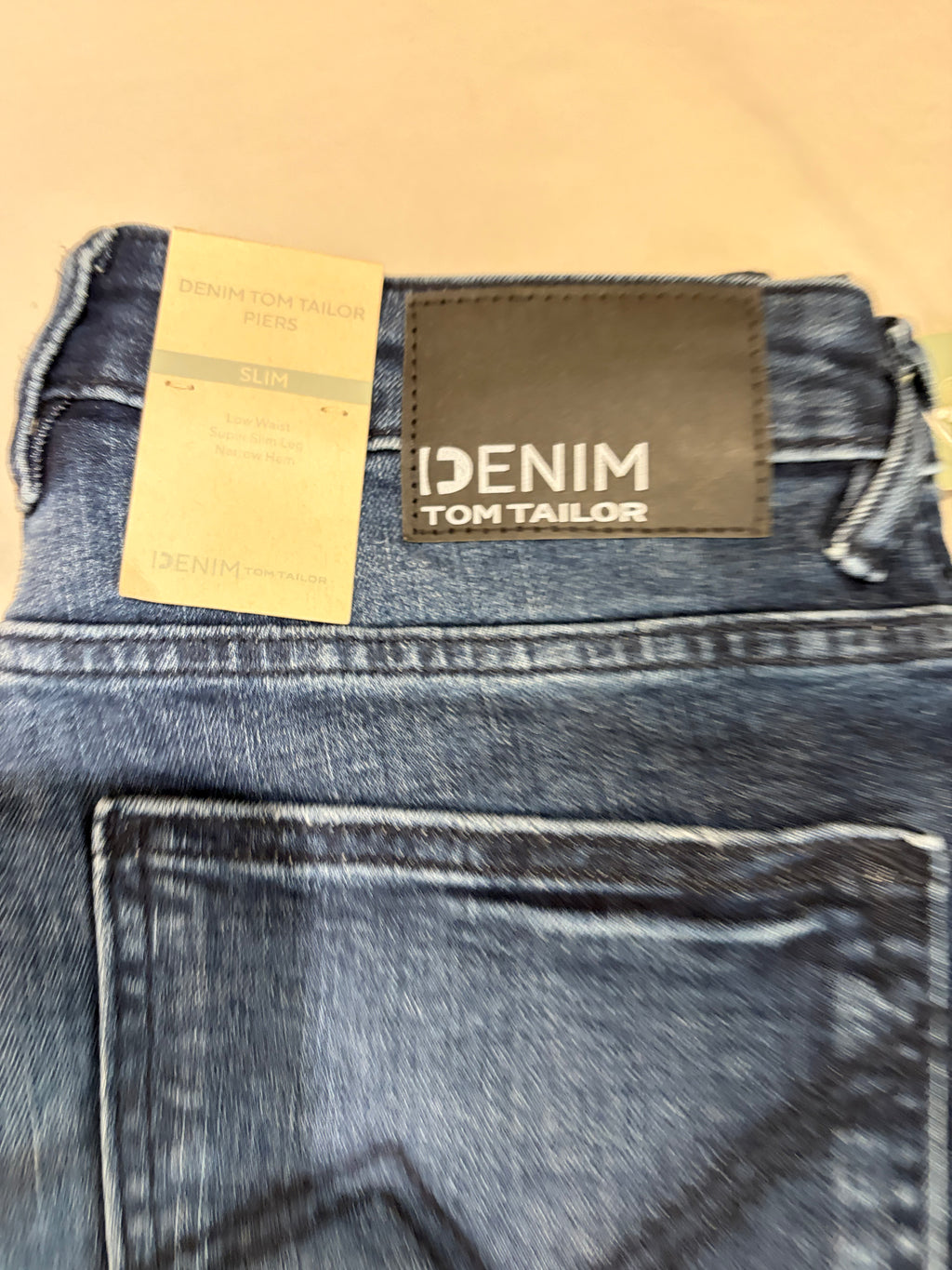 Tom Tailor Denim PIERS Jean Homme Slim Bleu Denim 30/32 Neuf avec Étiquettes
