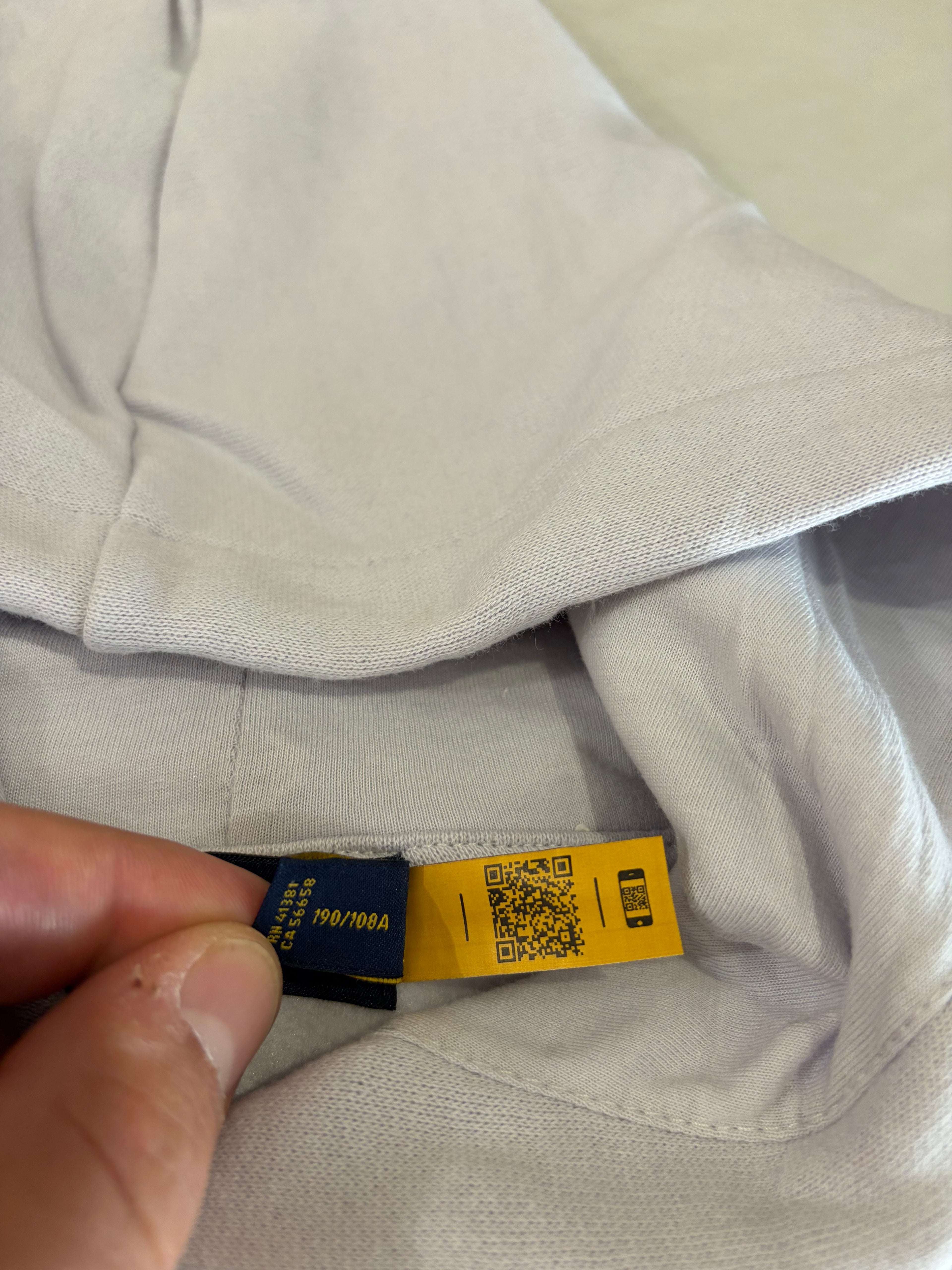Sweat à capuche Polo Ralph Lauren Gris Perle Homme XXL - Logo brodé - Neuf