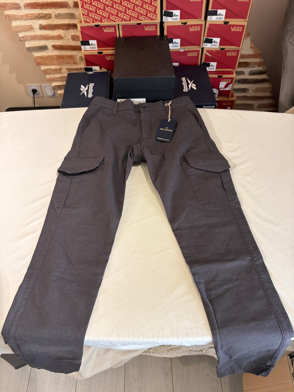 Paul Hunter Mason Cargo Homme Marron W29 L32 Neuf avec Étiquette