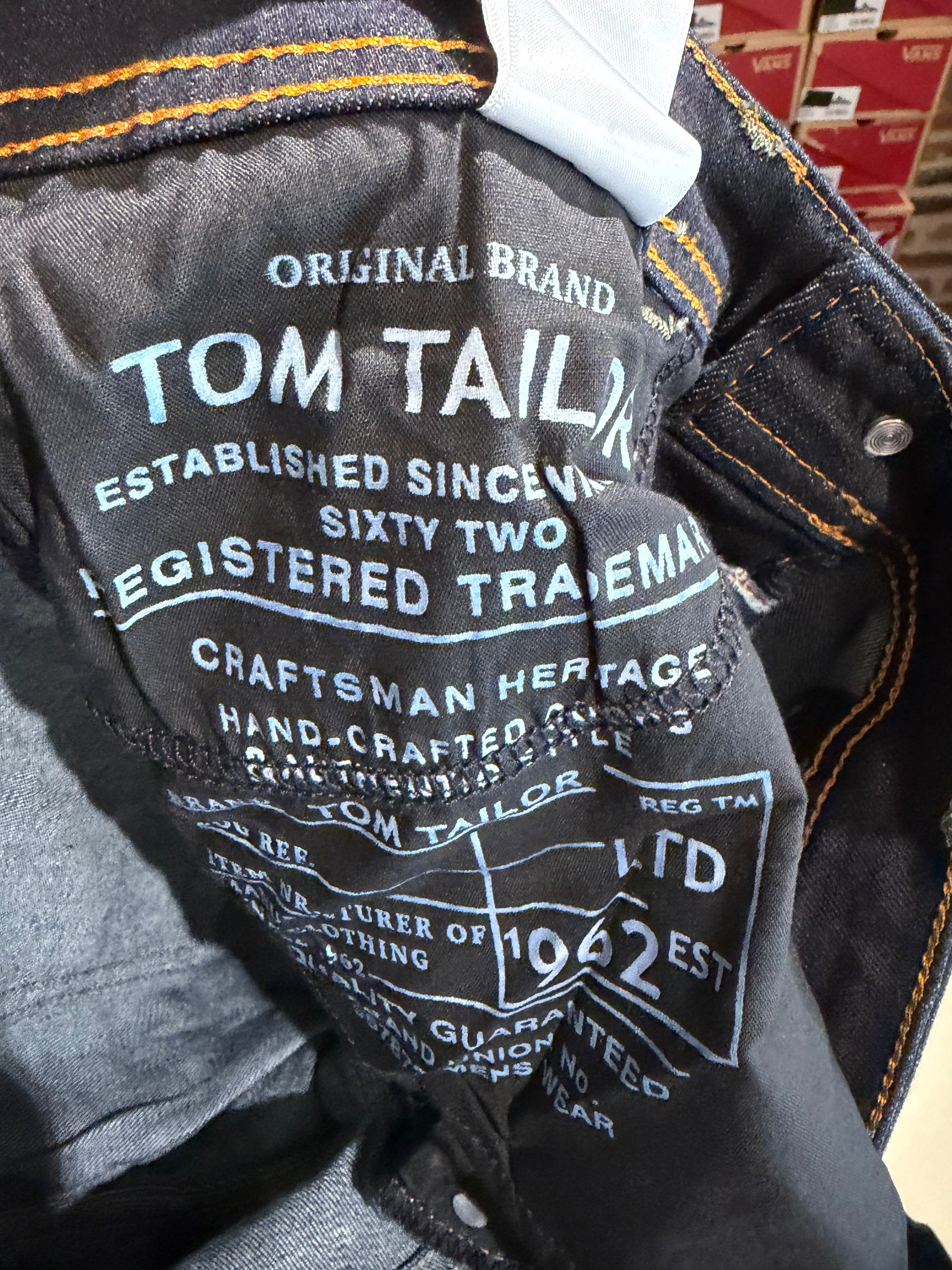 Jean Tom Tailor Josh Regular Homme Bleu Brut – Neuf avec étiquettes – Taille 31/32