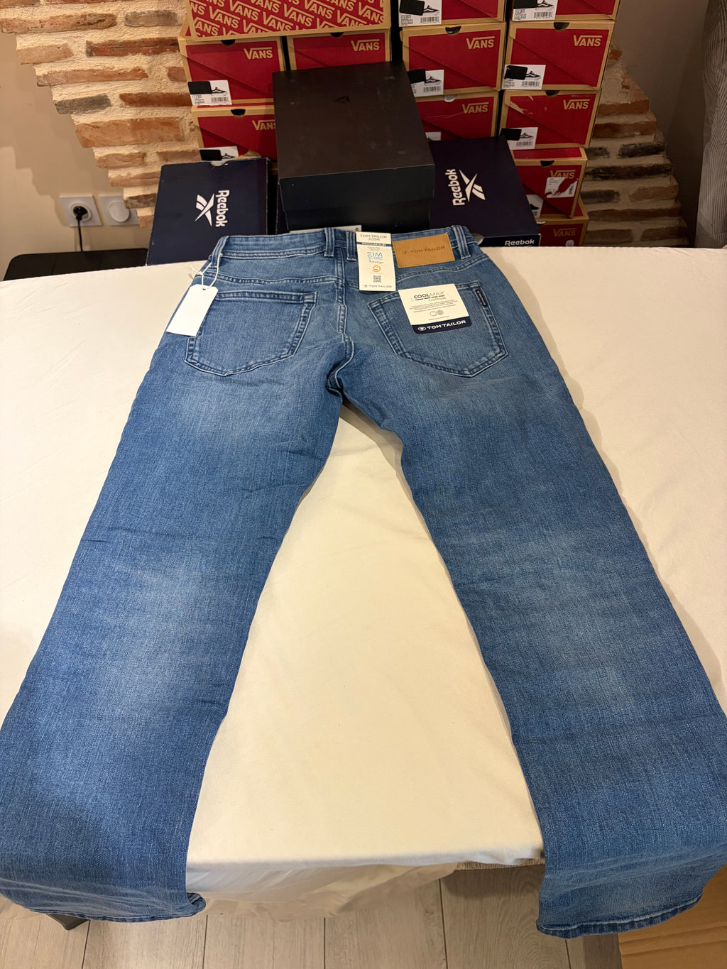 Jean Tom Tailor Josh Regular Slim Coolmax EcoMade Homme Bleu – Neuf avec étiquettes – Taille 30/32