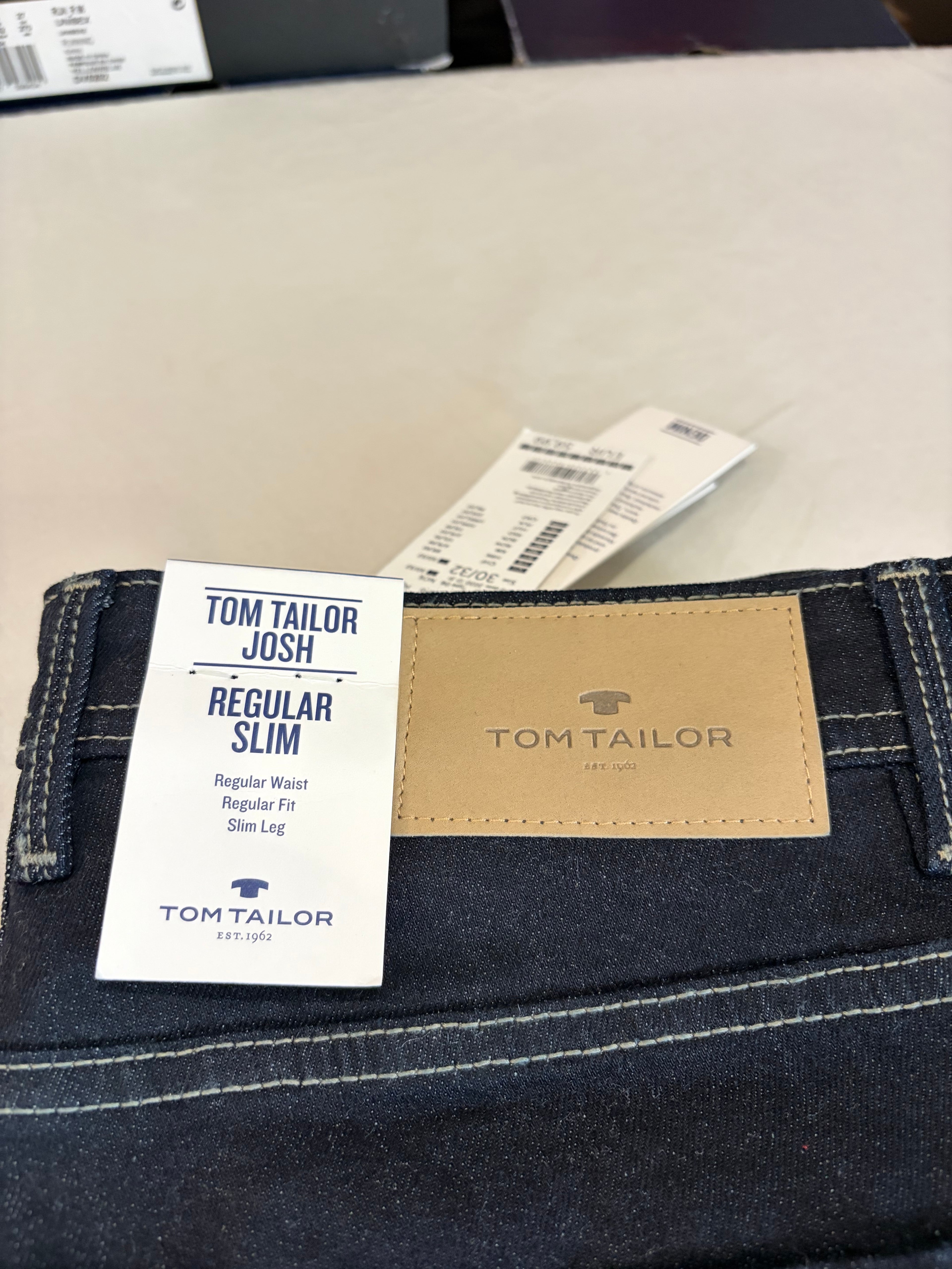 Jean Tom Tailor JOSH Regular Slim Homme Bleu Denim Brut 30/32 Neuf avec Étiquettes