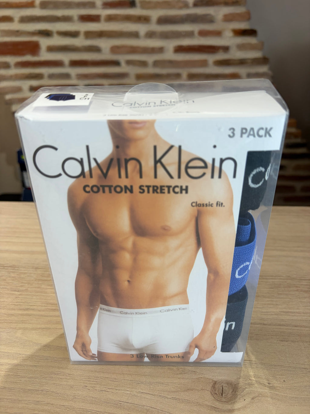 Calvin Klein Cotton Stretch 3 Pack Boxers Homme Noir Bleu Taille S Neuf