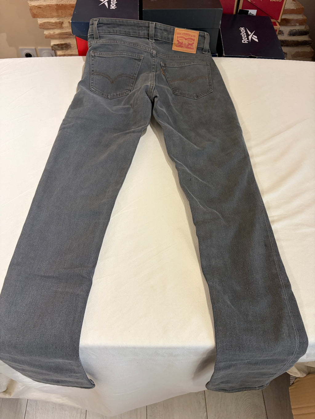 Jean Levi's® 721 Vintage High Rise Skinny Femme Gris Délavé – Taille 25 – Neuf