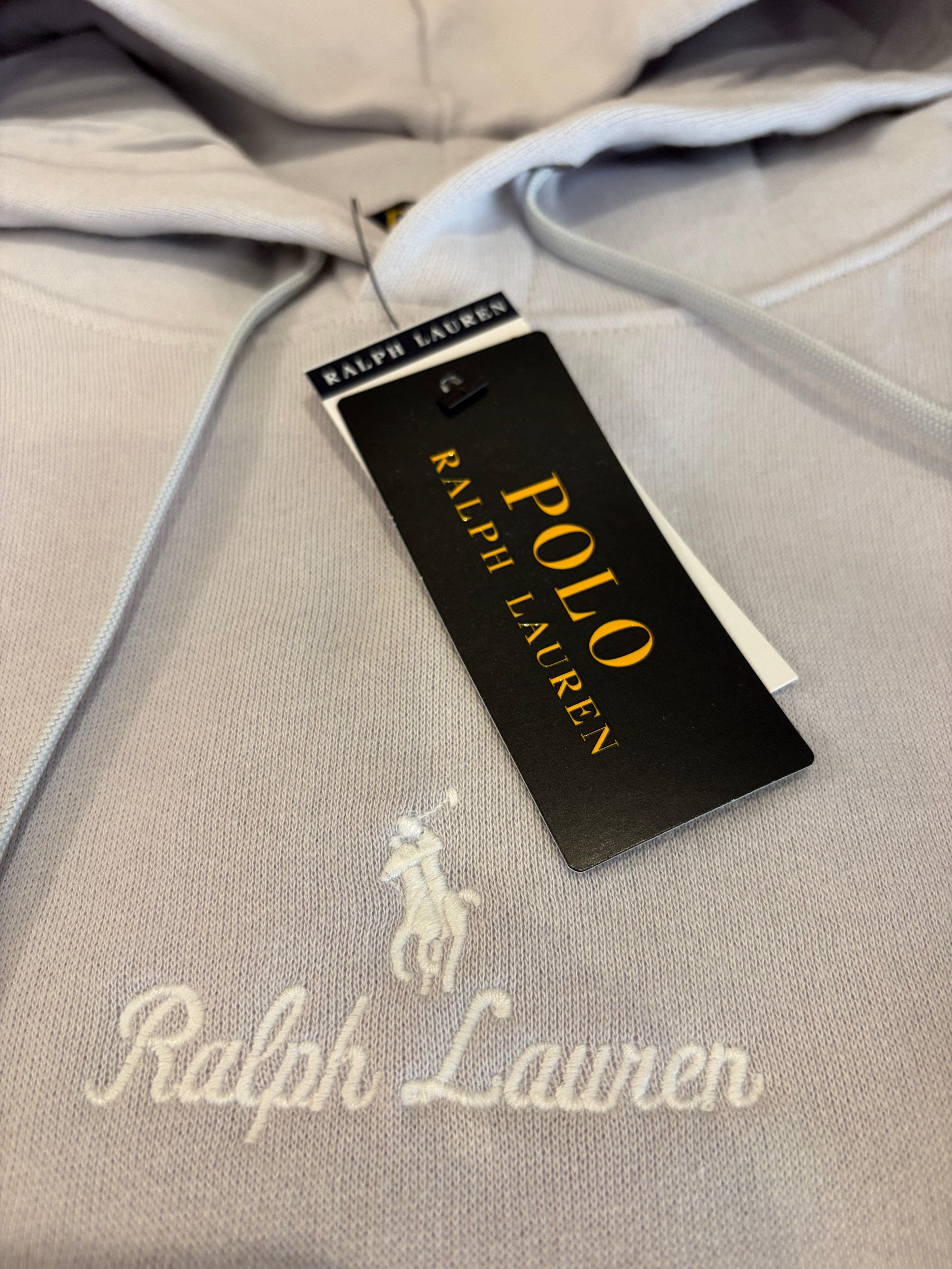 Sweat à capuche Polo Ralph Lauren Gris Perle Homme L - Logo brodé - Neuf