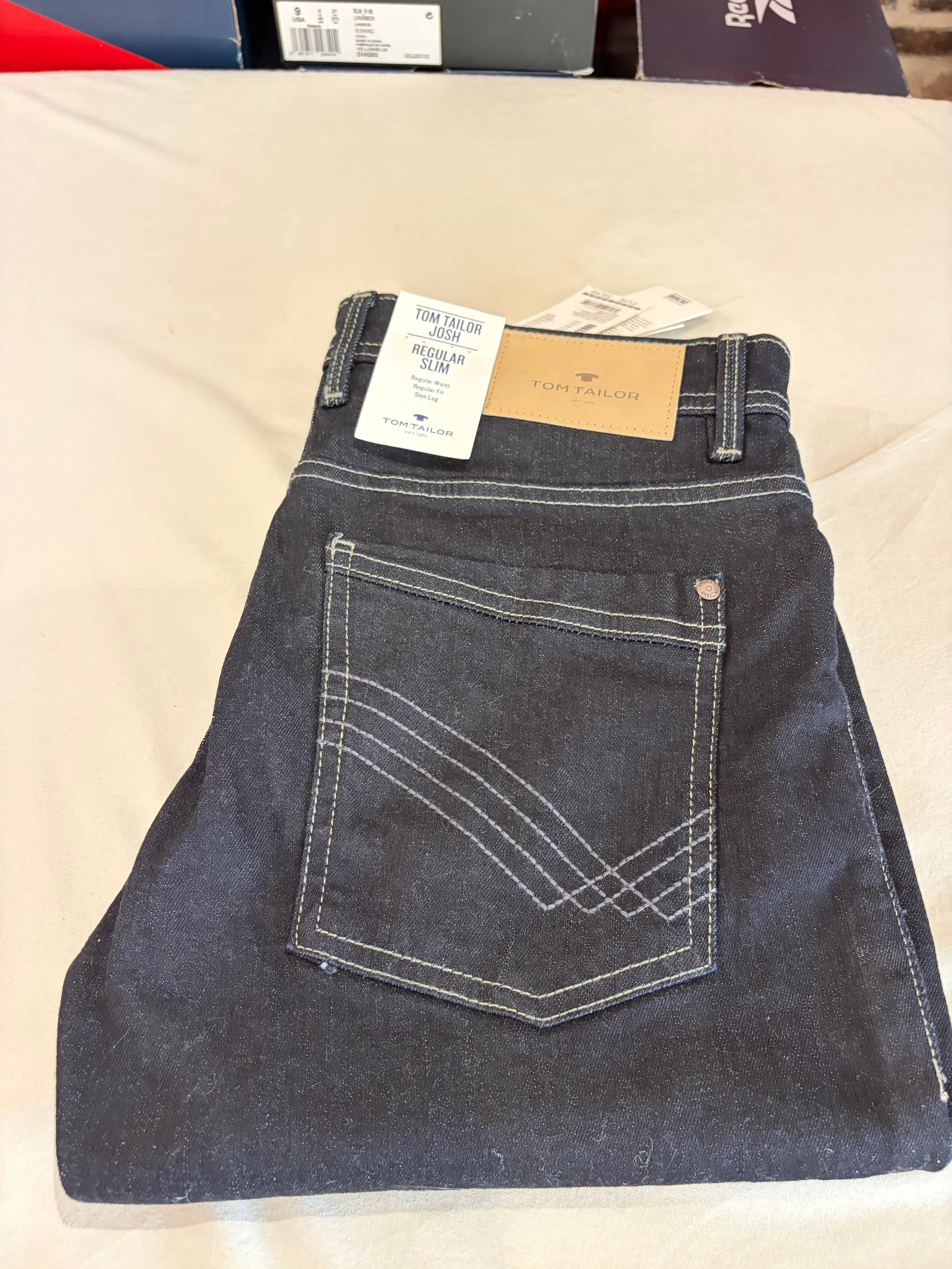Jean Tom Tailor JOSH Regular Slim Homme Bleu Denim Brut 30/32 Neuf avec Étiquettes