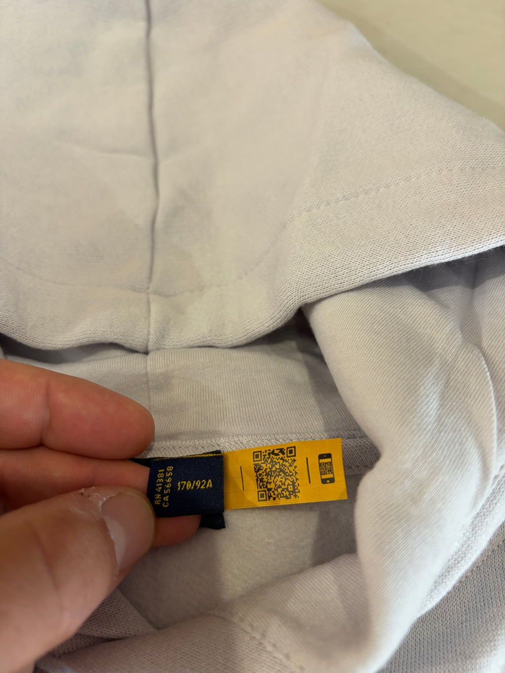 Sweat à capuche Polo Ralph Lauren Gris Perle Homme L - Logo brodé - Neuf