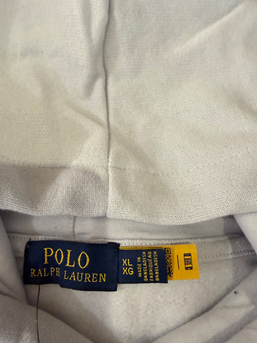 Sweat à capuche Polo Ralph Lauren Logo Double-Knit Gris Perle Homme Taille XL
