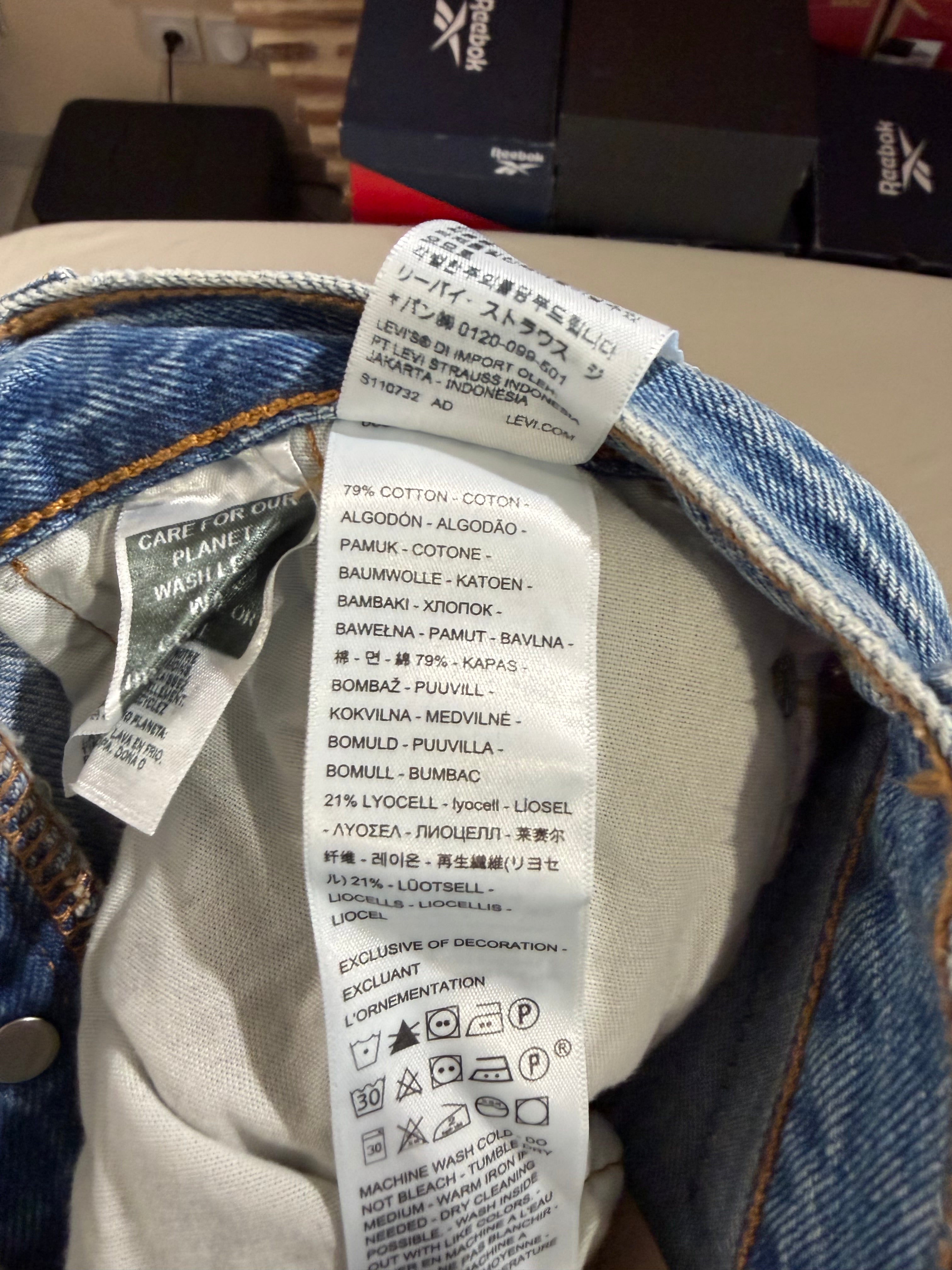 Levi's 501 Original Femme Bleu Clair 24x32 | Jean Droit Iconique Neuf