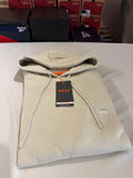 BOSS – Sweat à Capuche Homme Beige Clair Logo Patch – Taille XXL