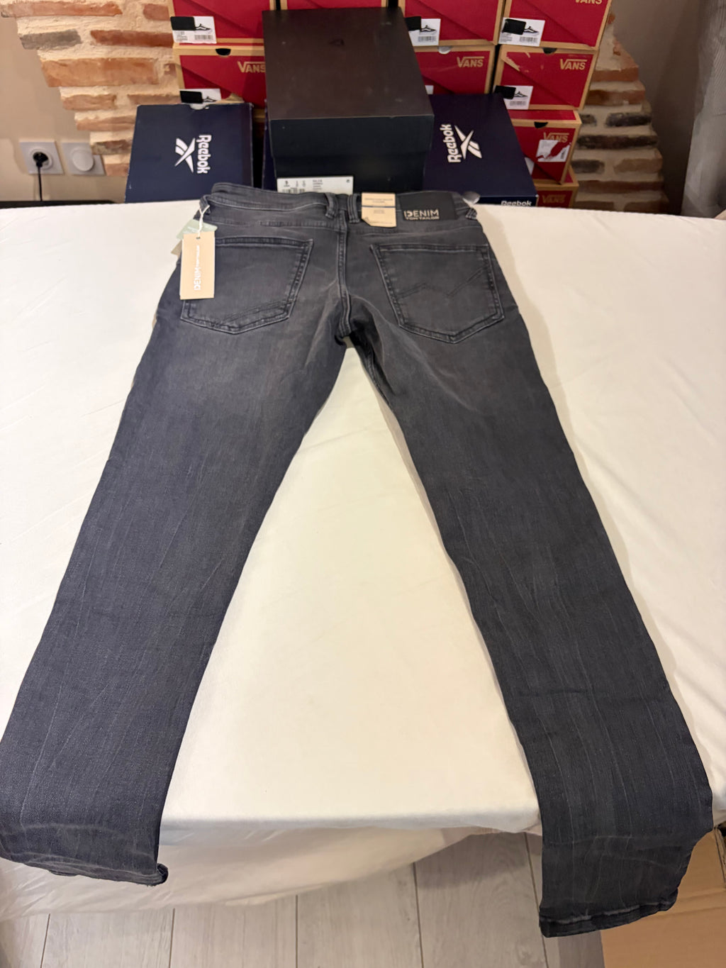 Jean Tom Tailor Denim Culver Skinny Homme Gris Délavé – Neuf avec étiquettes – Taille 29/32