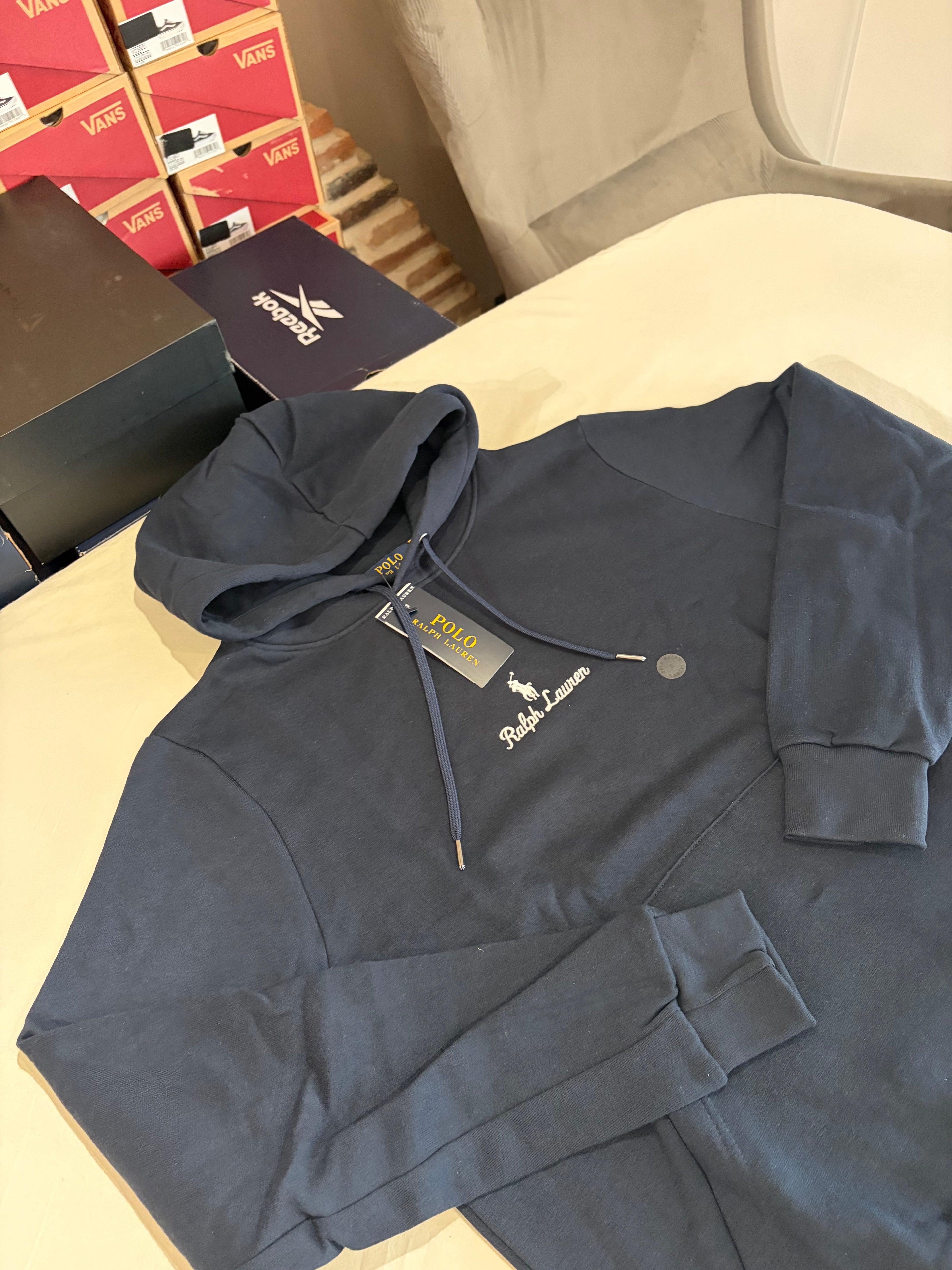 Sweat à capuche Polo Ralph Lauren Aviator Navy Homme S - Logo brodé - Neuf