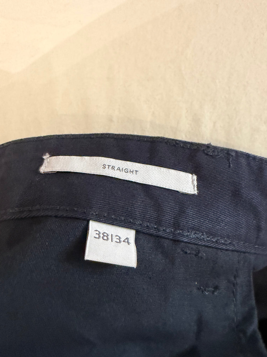Pantalon Chino Esprit Straight Fit Homme Bleu Marine – Neuf avec étiquette – Taille 38/34