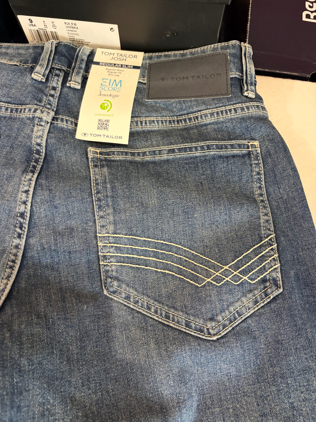 Jean Tom Tailor Josh Regular Slim Homme Bleu Denim 32/34 Neuf