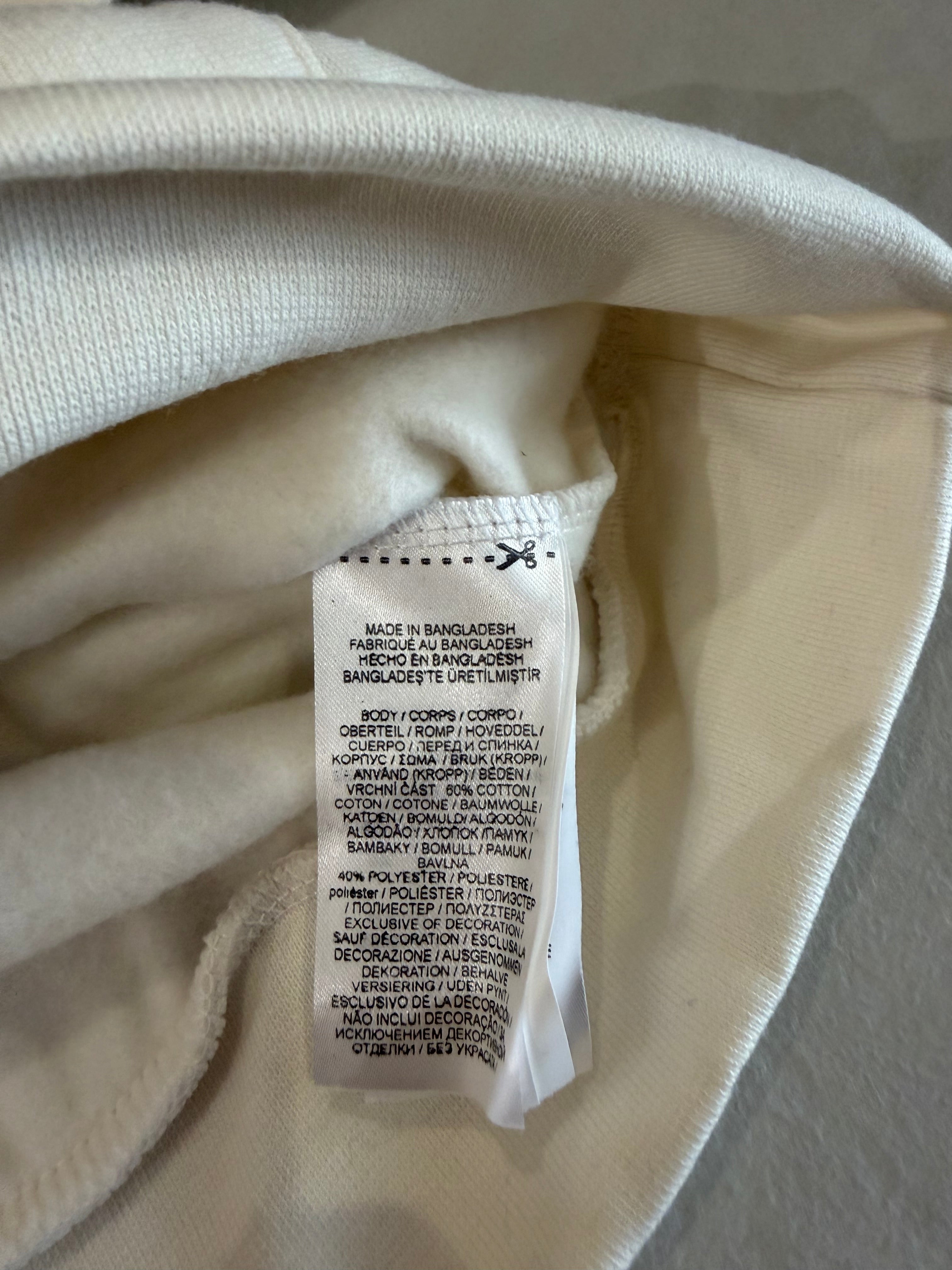 Sweat à capuche Polo Ralph Lauren blanc cassé brodé – Homme – Taille XL