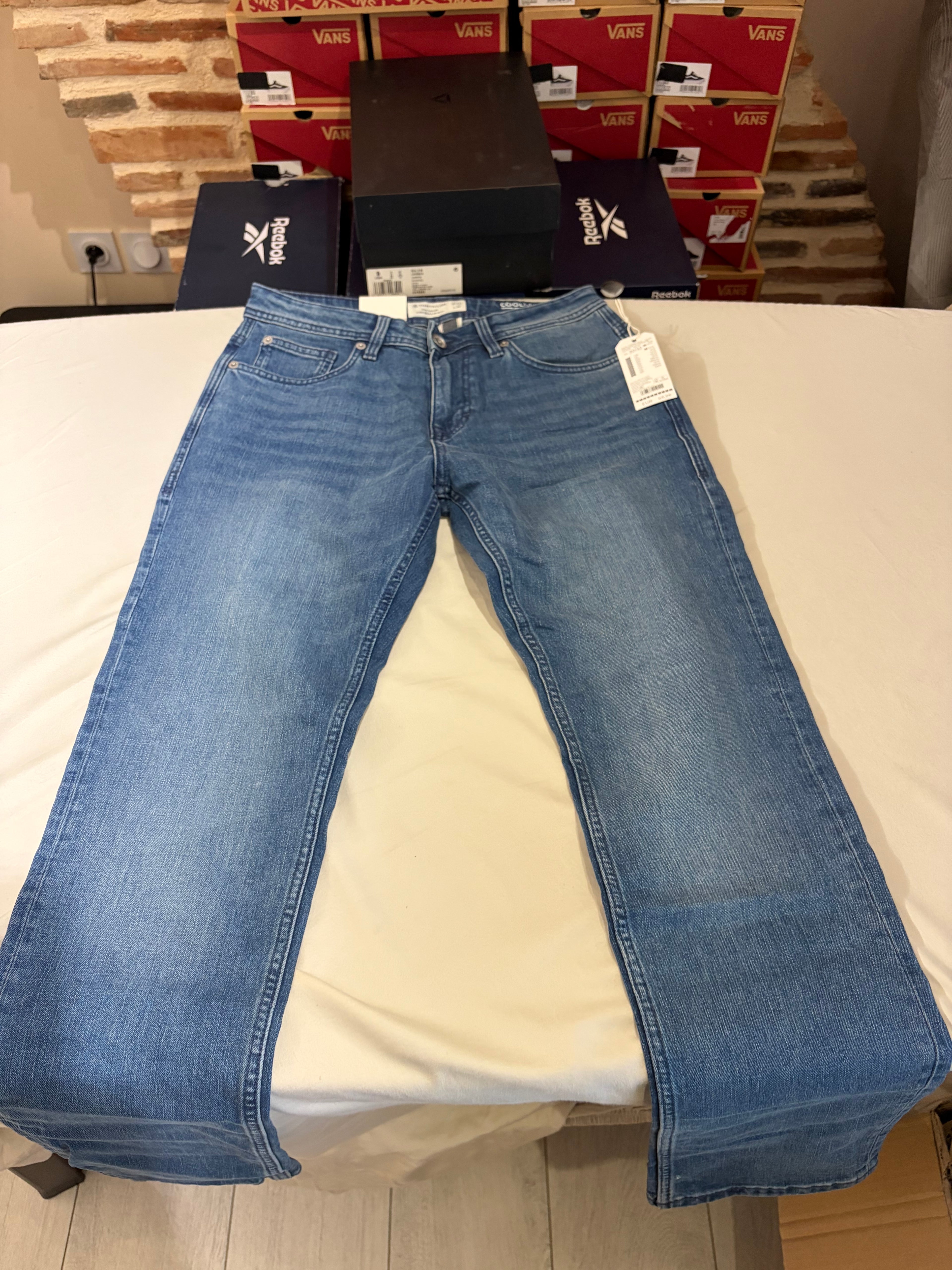 Jean Tom Tailor Josh Regular Slim Coolmax EcoMade Homme Bleu – Neuf avec étiquettes – Taille 30/32