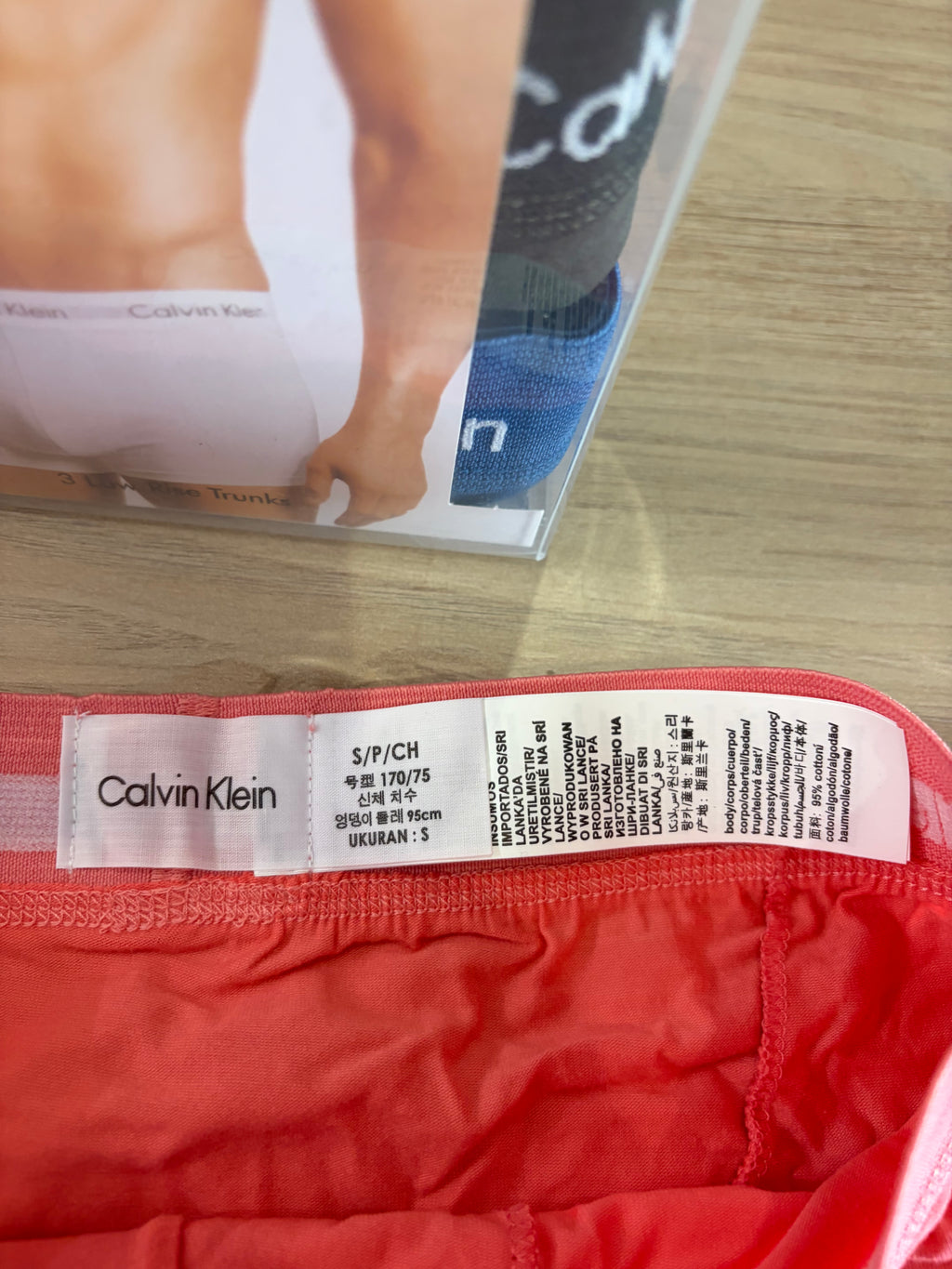 Calvin Klein Cotton Stretch 3 Pack Boxer Homme Rose Noir Bleu Taille S Neuf