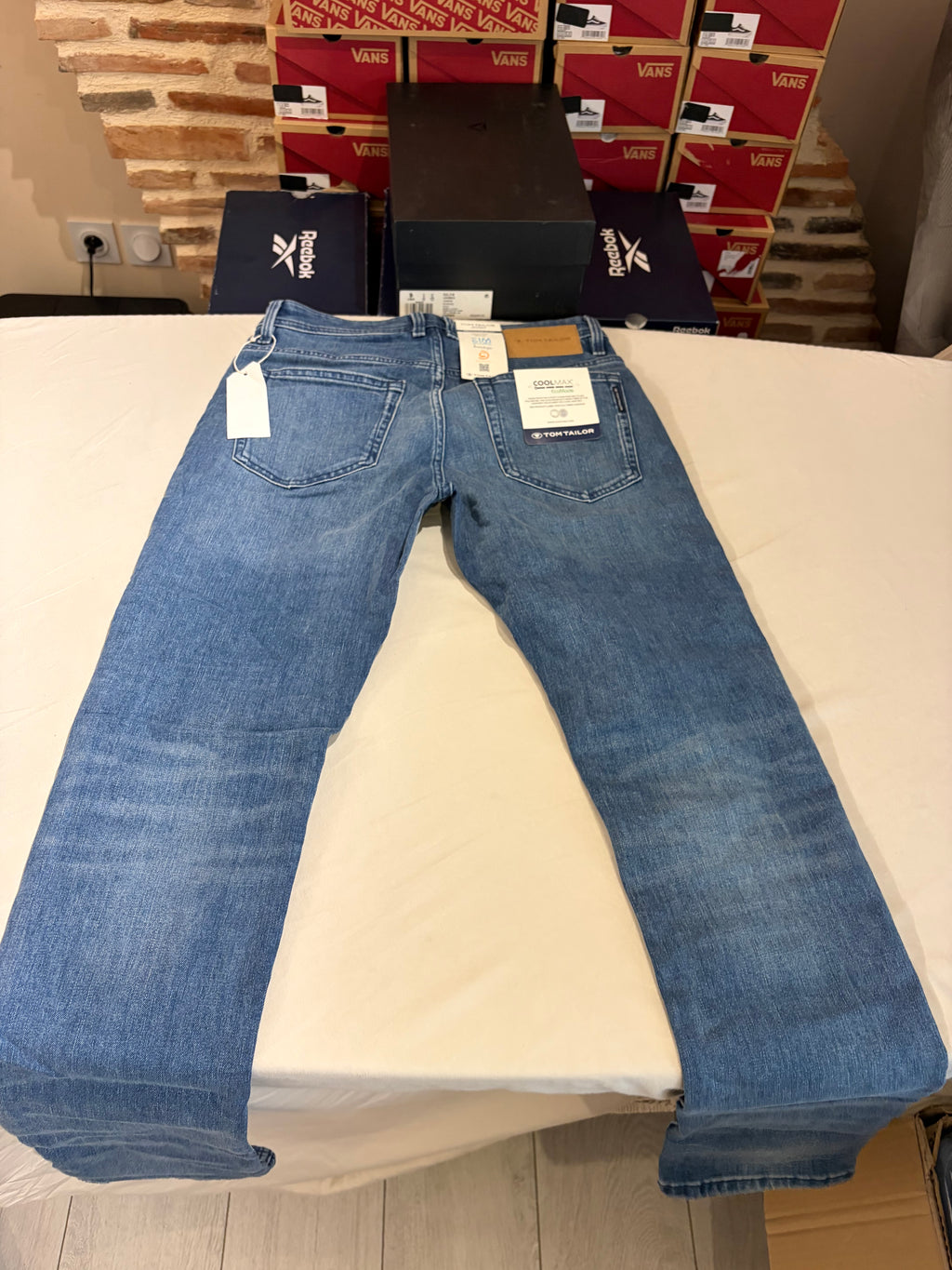 Jean Tom Tailor Josh Regular Slim Coolmax EcoMade Homme Bleu – Neuf avec étiquettes – Taille 30/34