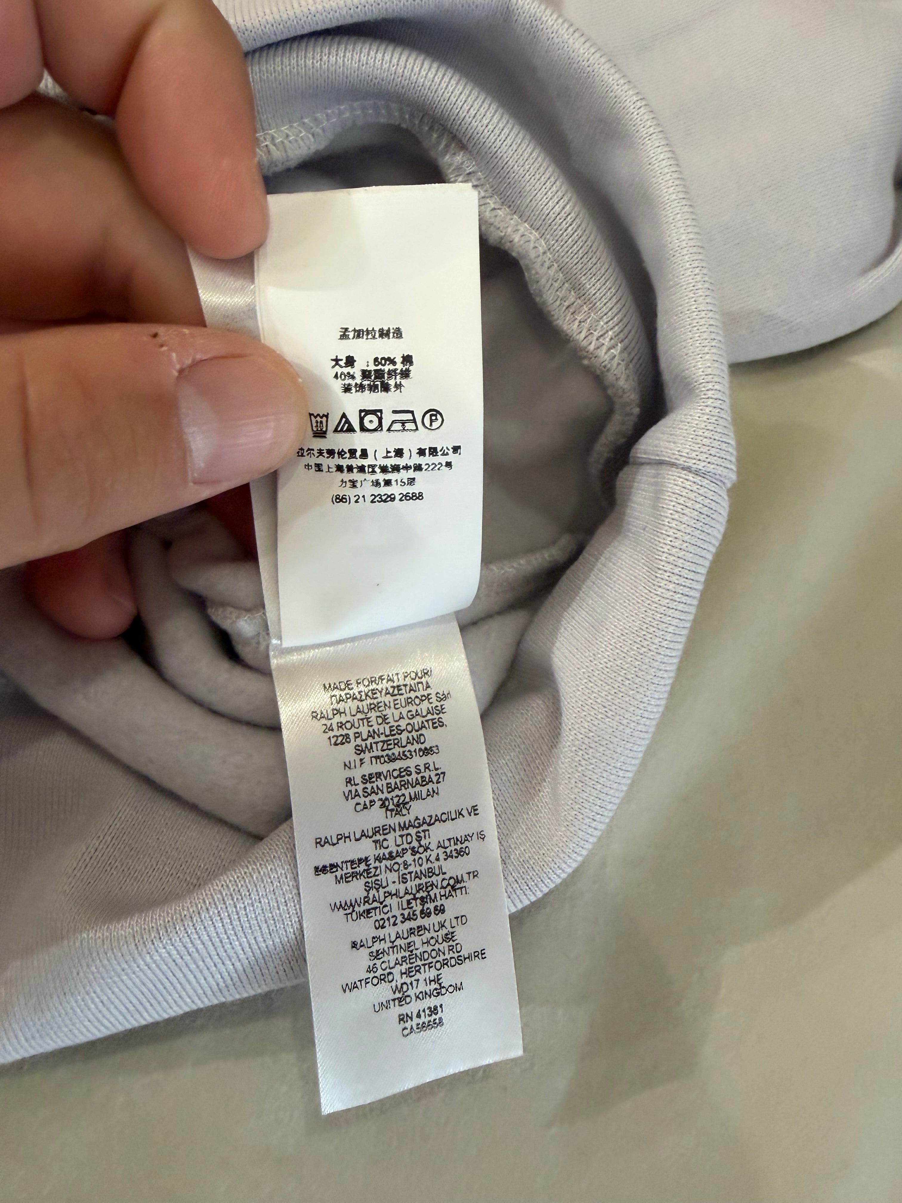 Polo Ralph Lauren – Sweat à Capuche Homme Gris Perle Soft Grey Brodé – Taille S