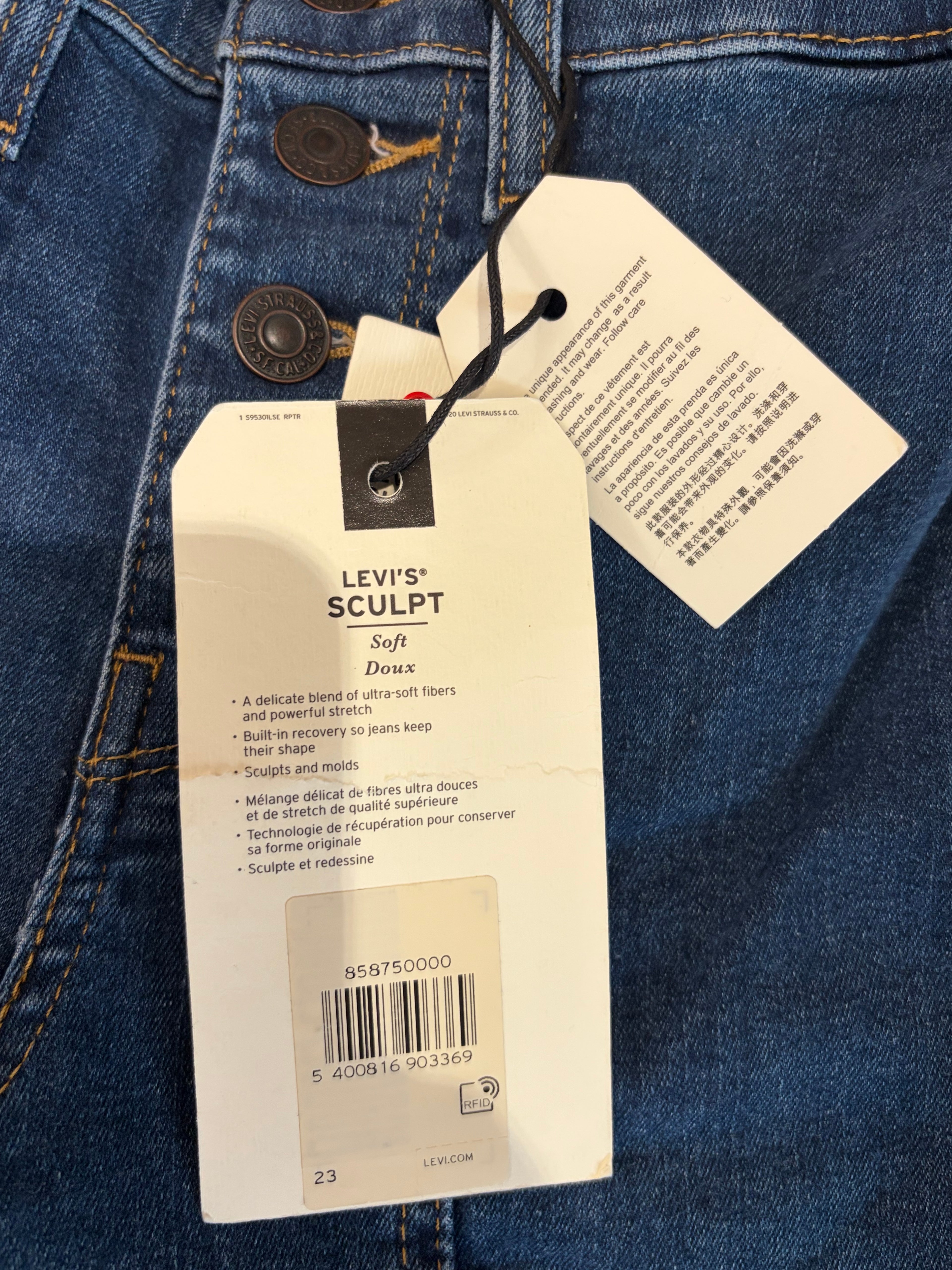 Levi's 721 High Rise Skinny Ankle Femme Neuf - Jean Bleu Denim Taille 23