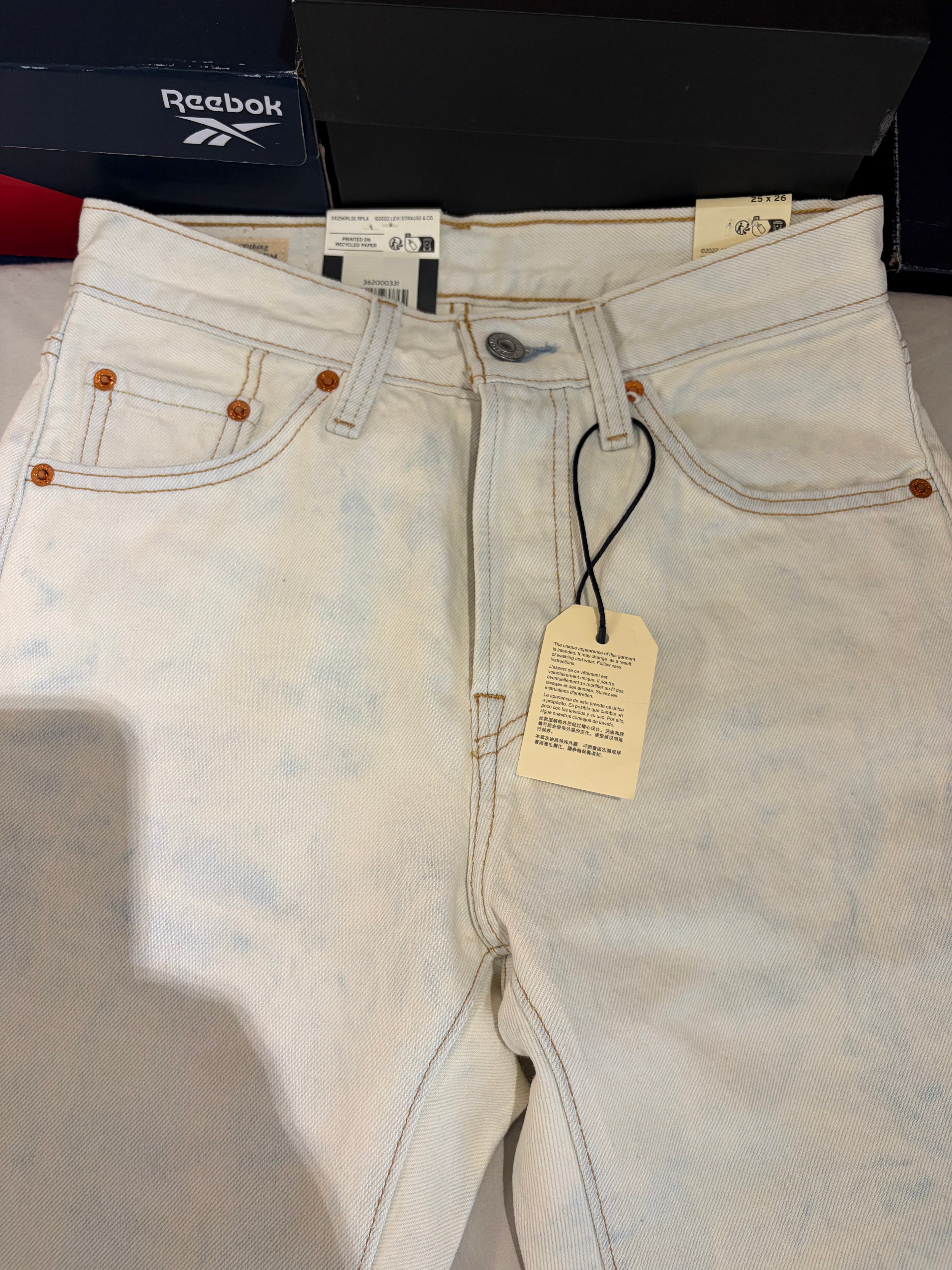 Jean Levi's 501 Original Cropped Femme Blanc Écru 25x26