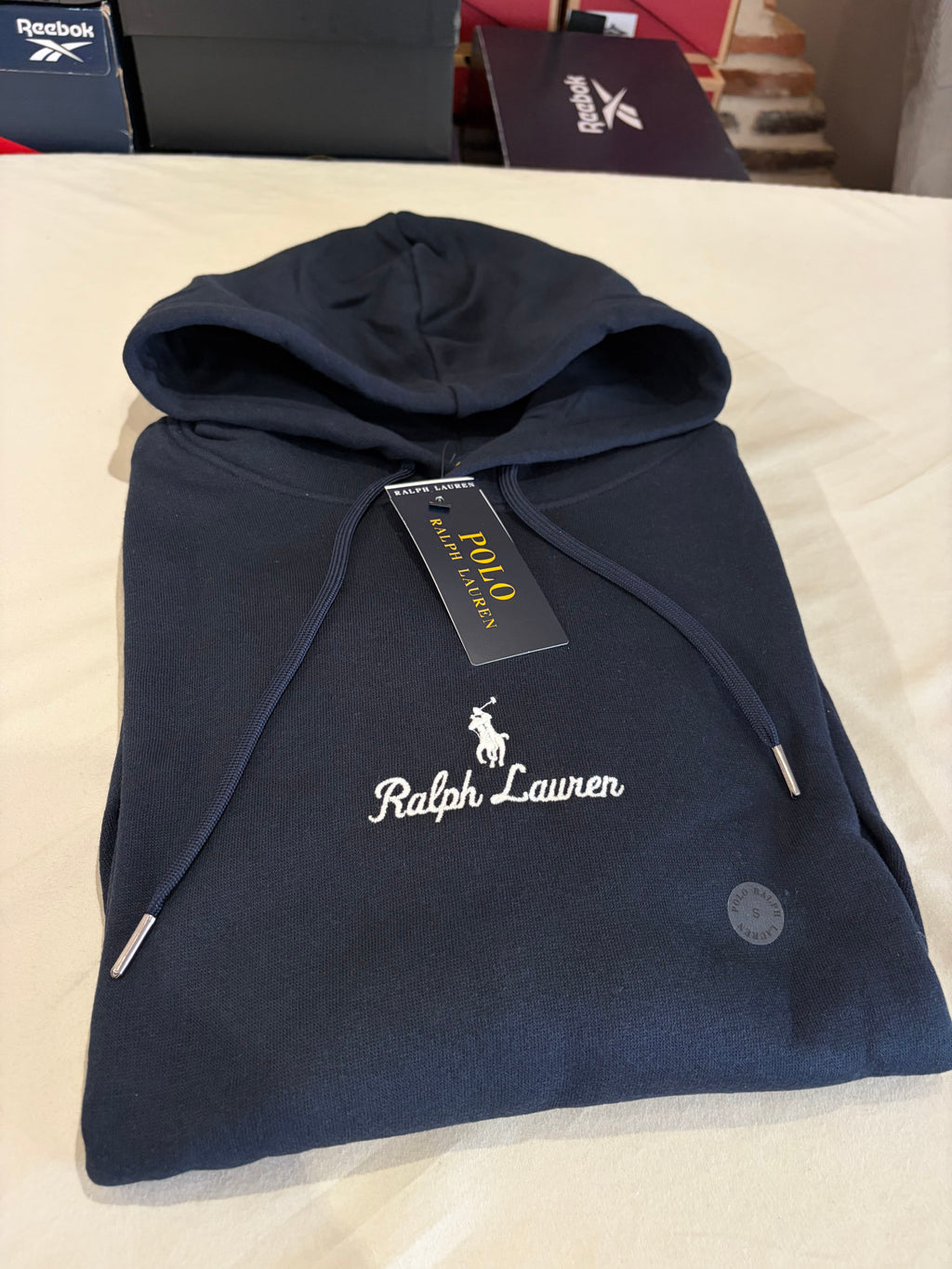 Sweat à capuche Polo Ralph Lauren Aviator Navy Homme S - Logo brodé - Neuf