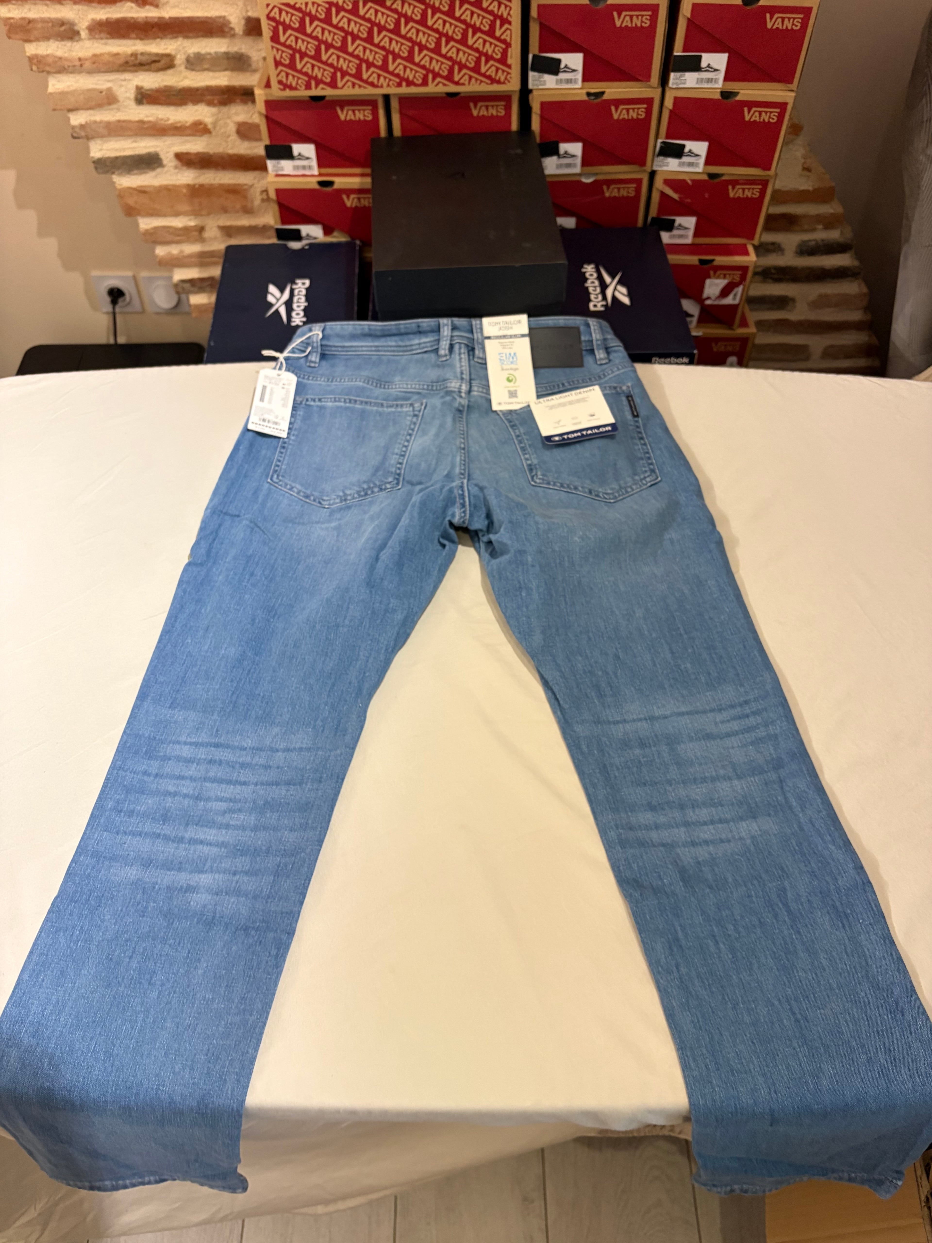 Jean Tom Tailor Josh Regular Slim Ultra Light Denim Homme Bleu Clair – Neuf avec étiquettes – Taille 31/32