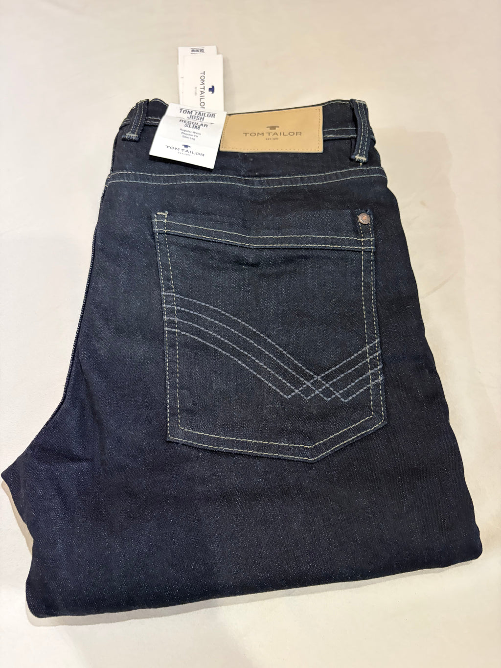 Jean Tom Tailor Josh Regular Homme Bleu Brut – Neuf avec étiquettes – Taille 31/32