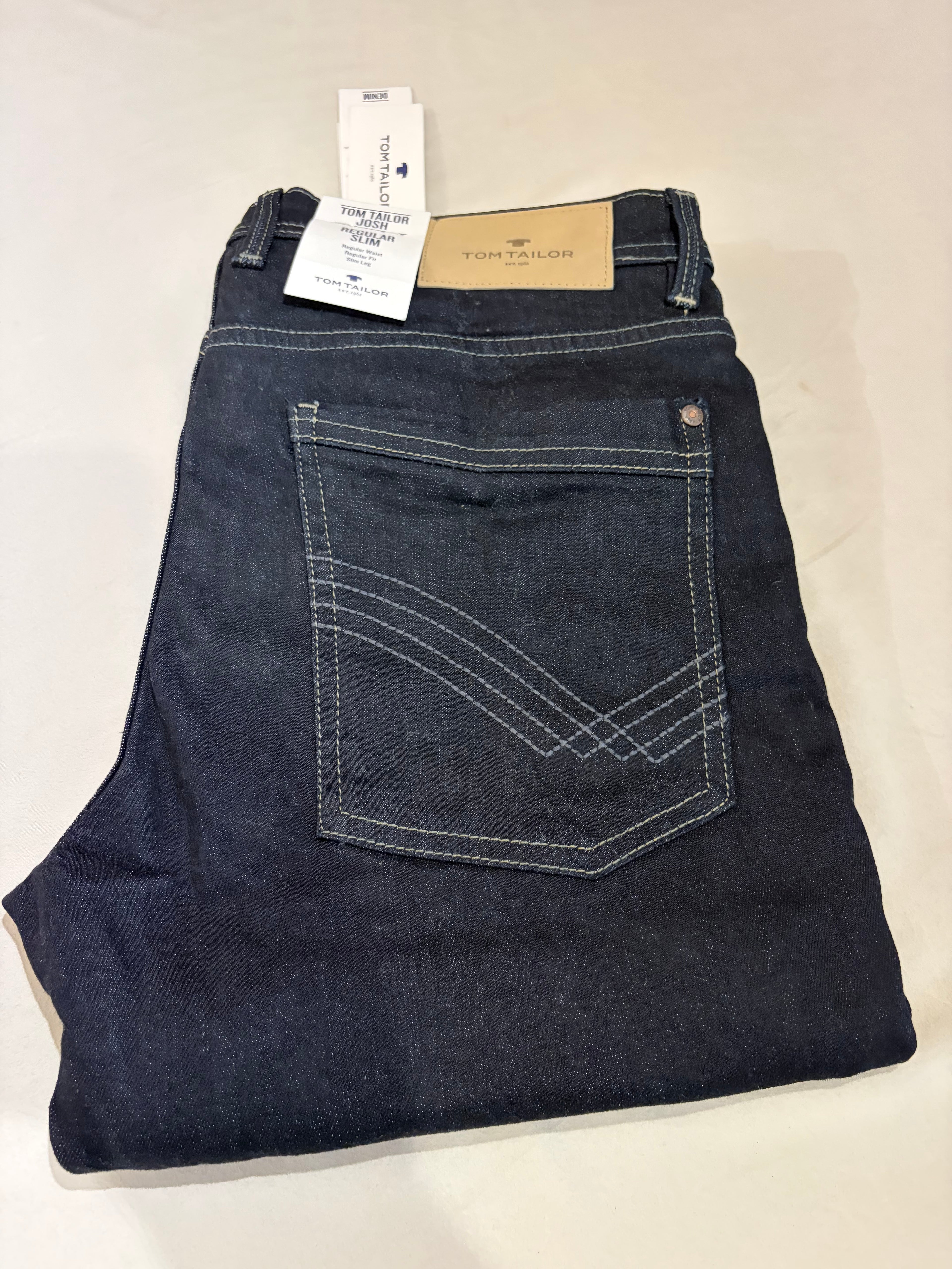 Jean Tom Tailor Josh Regular Homme Bleu Brut – Neuf avec étiquettes – Taille 31/32