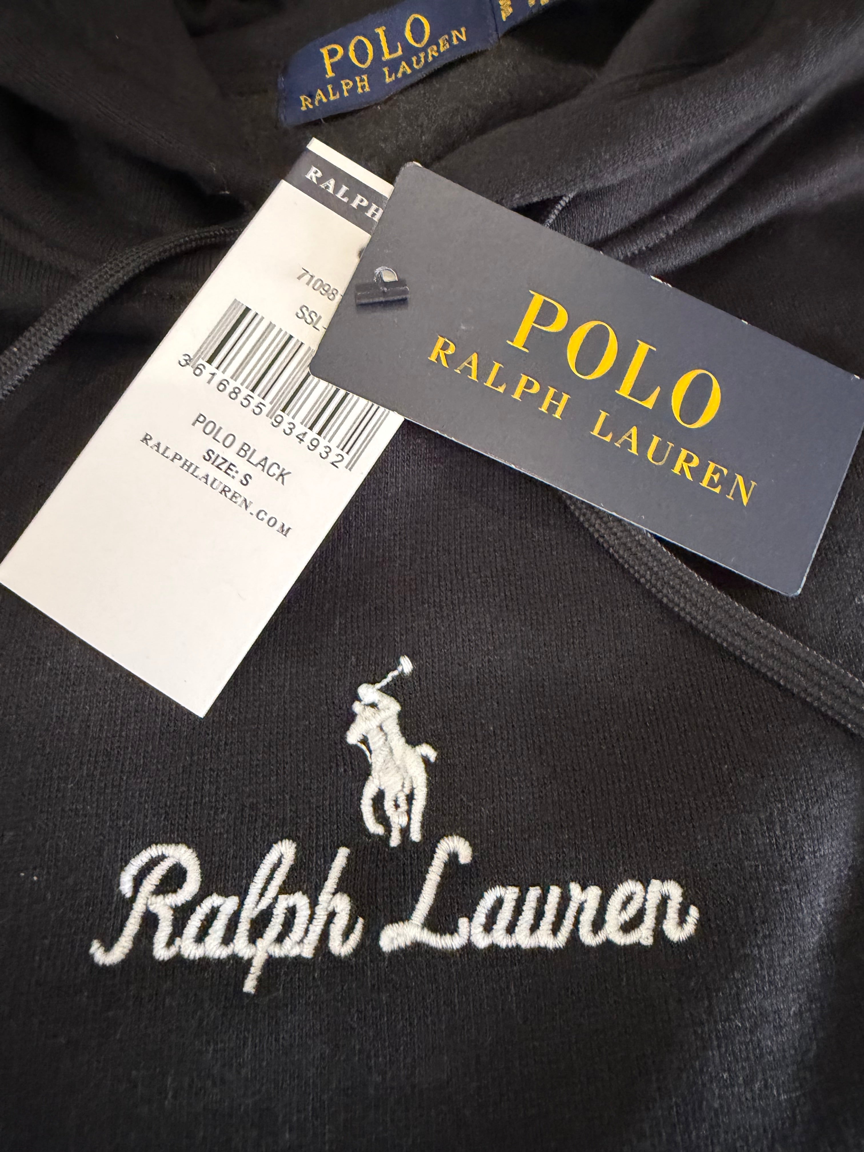 Sweat à capuche Polo Ralph Lauren Logo Double-Knit Noir Homme Taille S