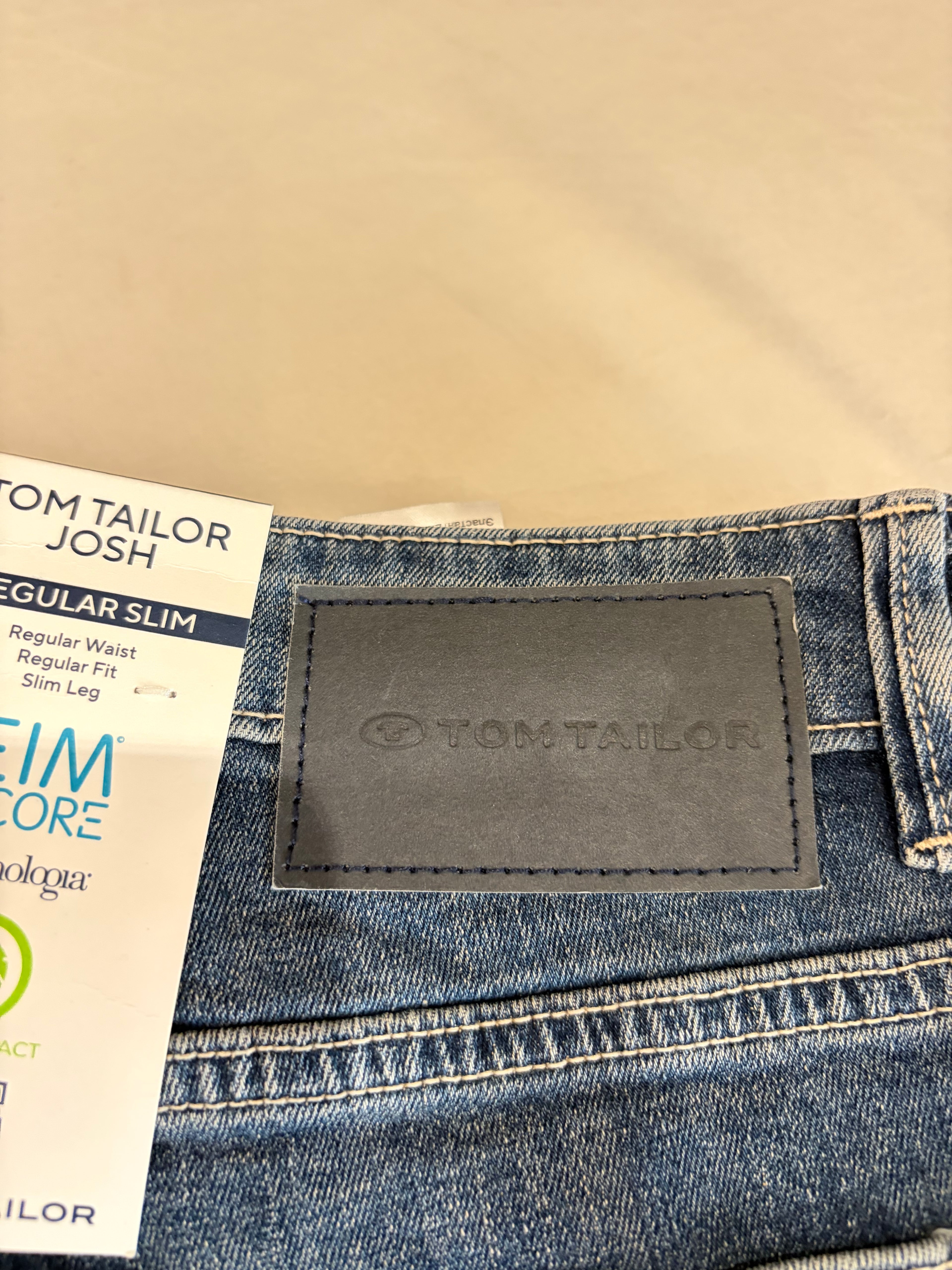 Jean Tom Tailor Josh Regular Slim Homme Bleu Denim 32/34 Neuf