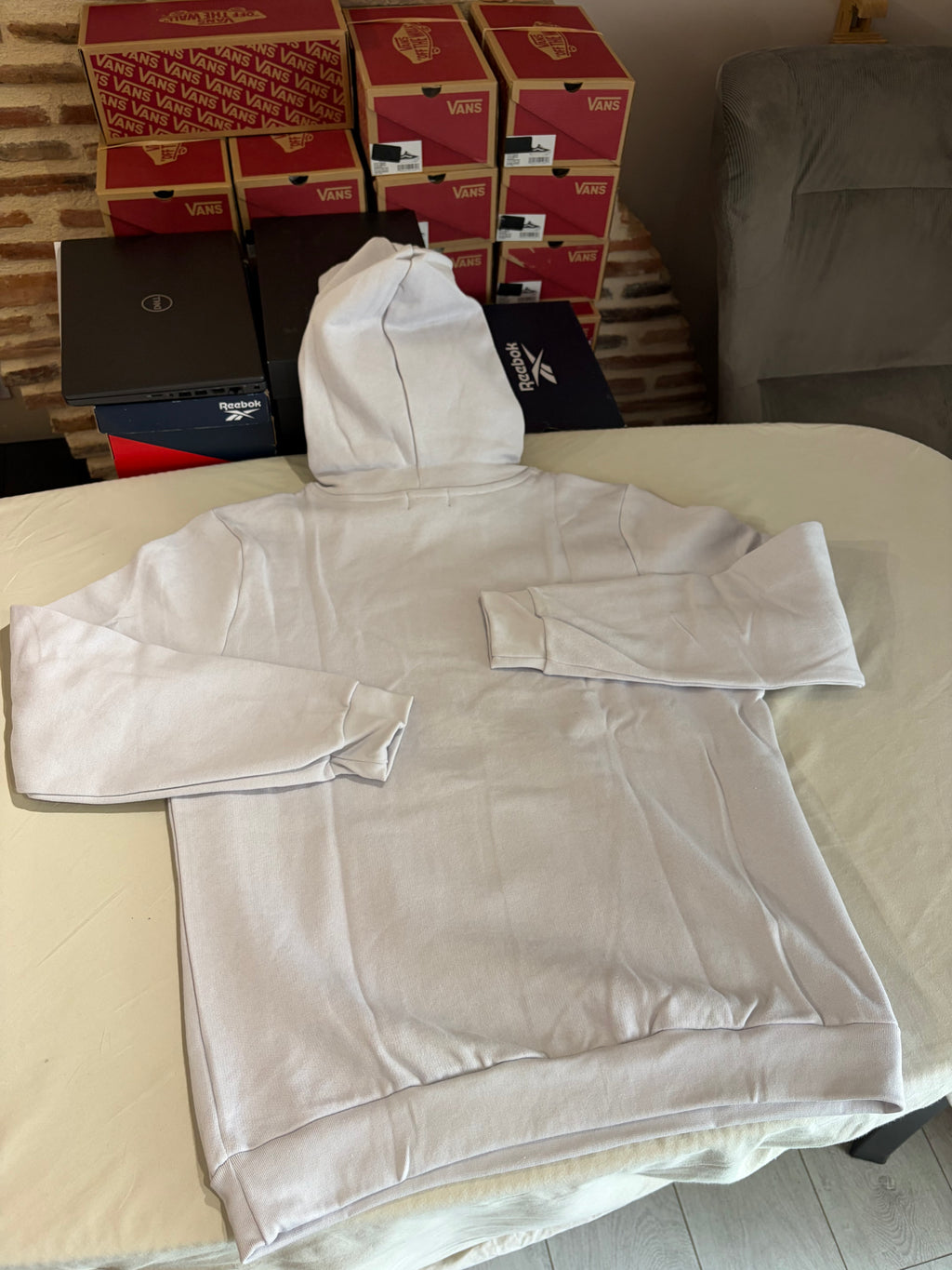 Sweat à capuche Polo Ralph Lauren Gris Perle Homme XXL - Logo brodé - Neuf