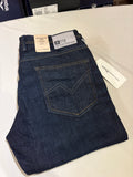 Jean Tom Tailor Denim Aedan Straight Homme Bleu Brut Foncé – Neuf avec étiquettes – Taille 32/32